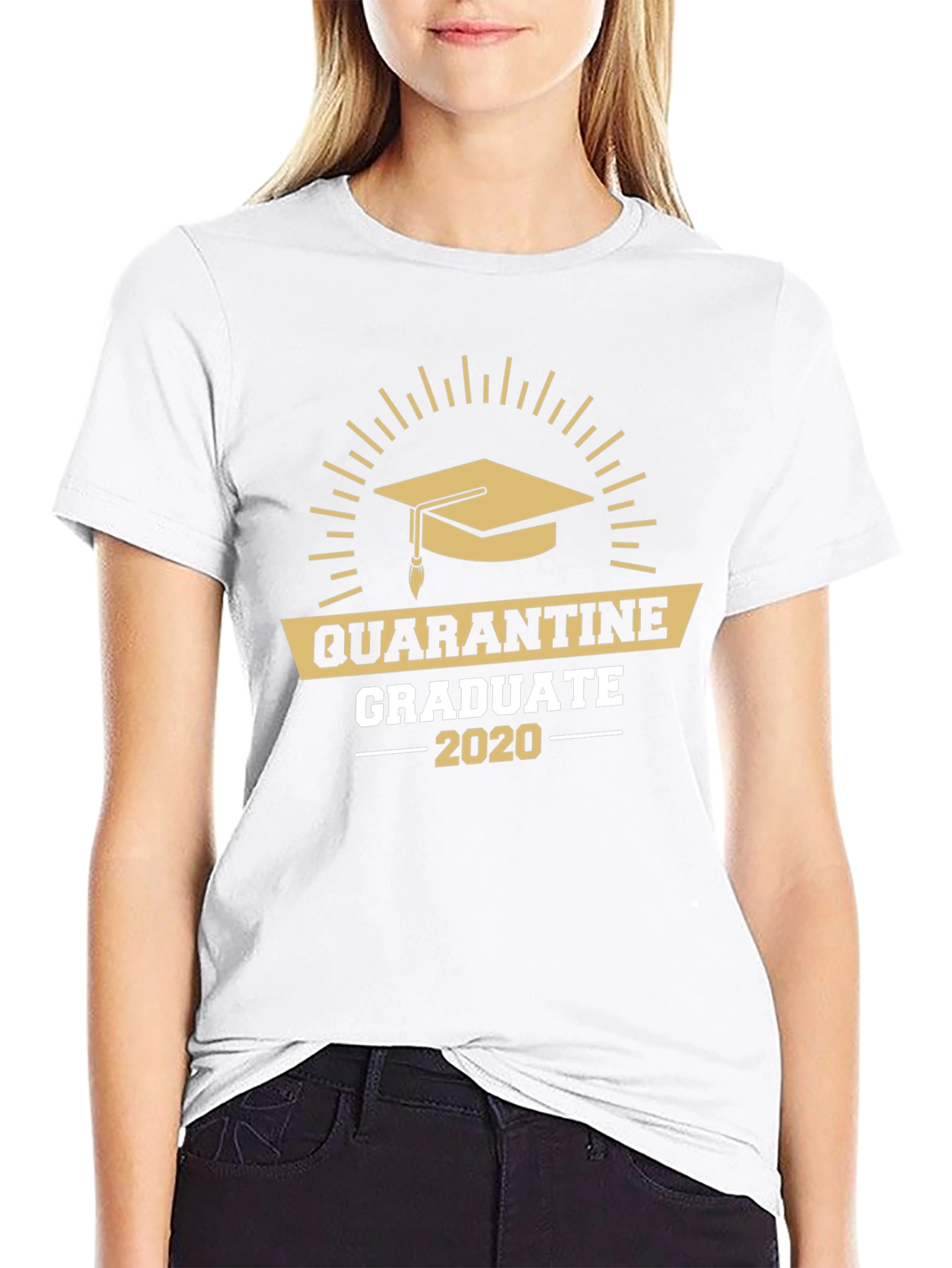 Black Quarantine Graduate 2020 T-Shirt view 9