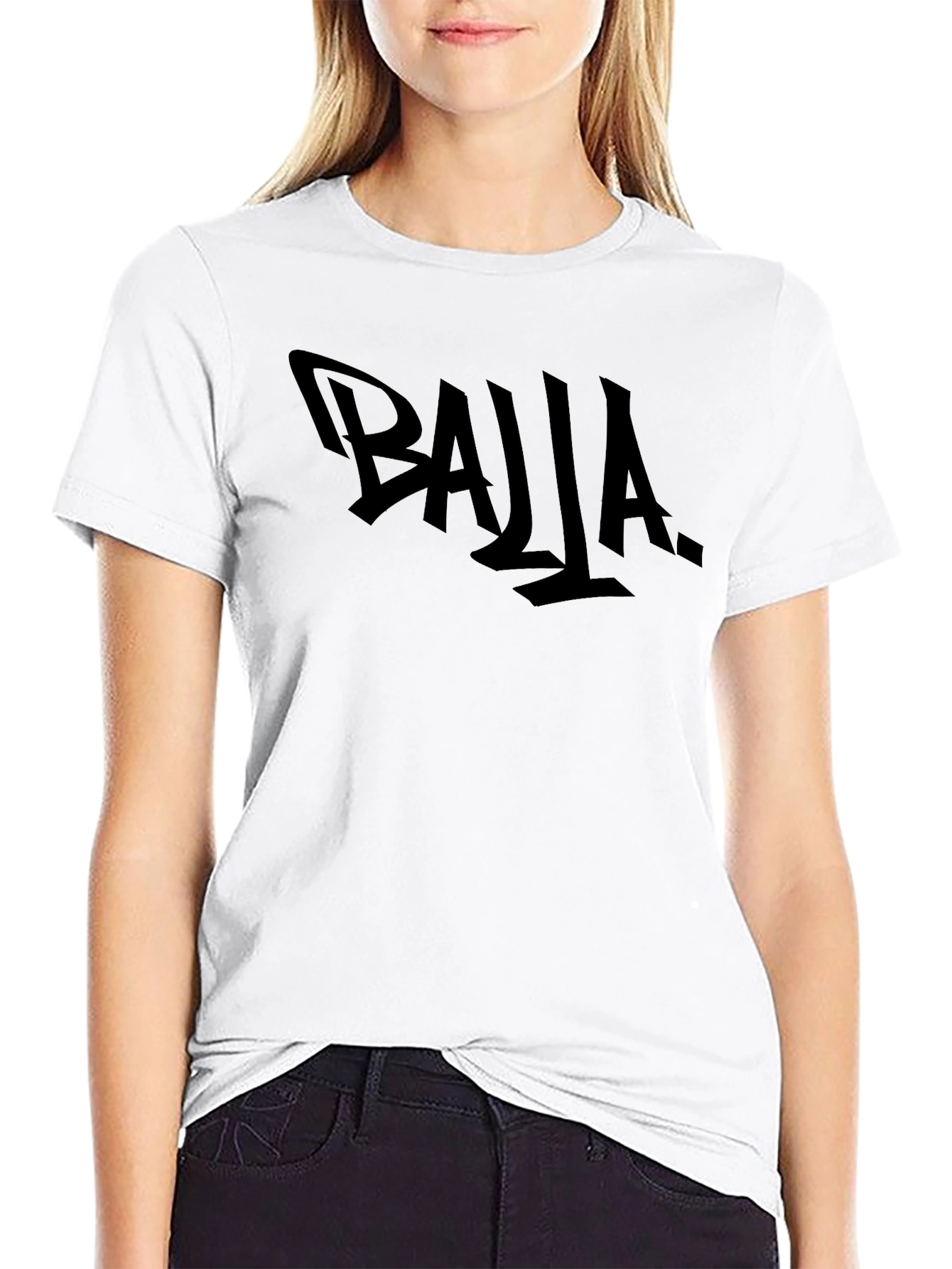 Black Black "BAJA" Graphic Print Crew Neck T-Shirt view 9
