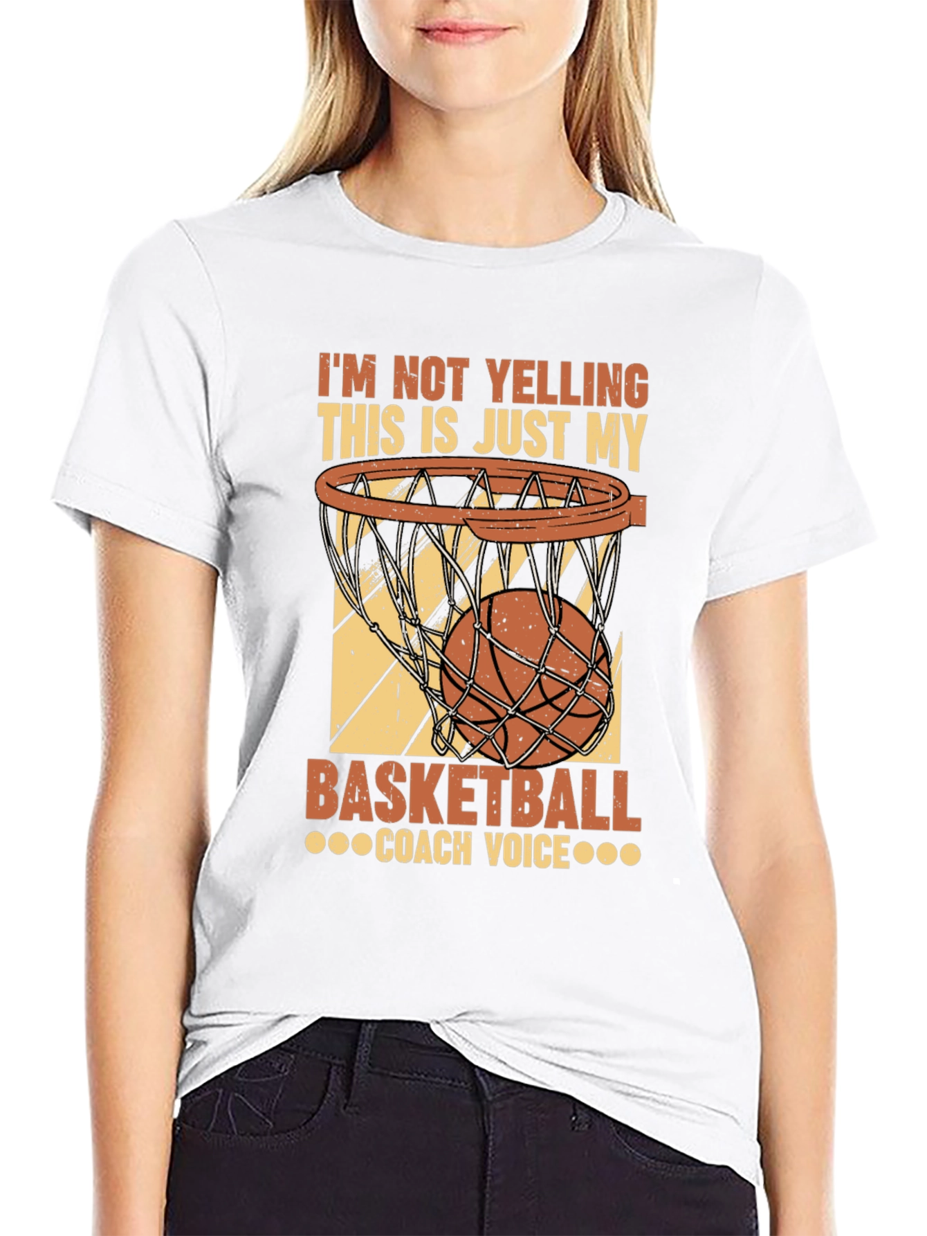 Black Basketball Coach Voice T-Shirt view 9