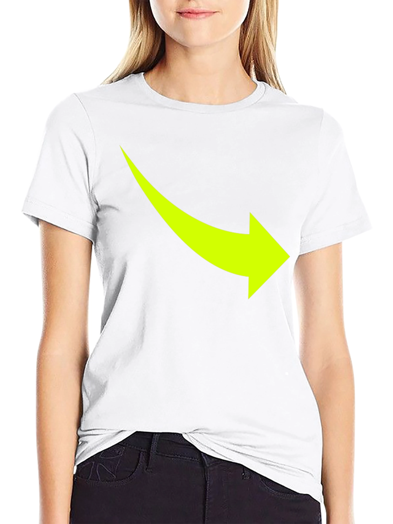 Black Arrow Graphic Tee - Casual Black T-Shirt view 9