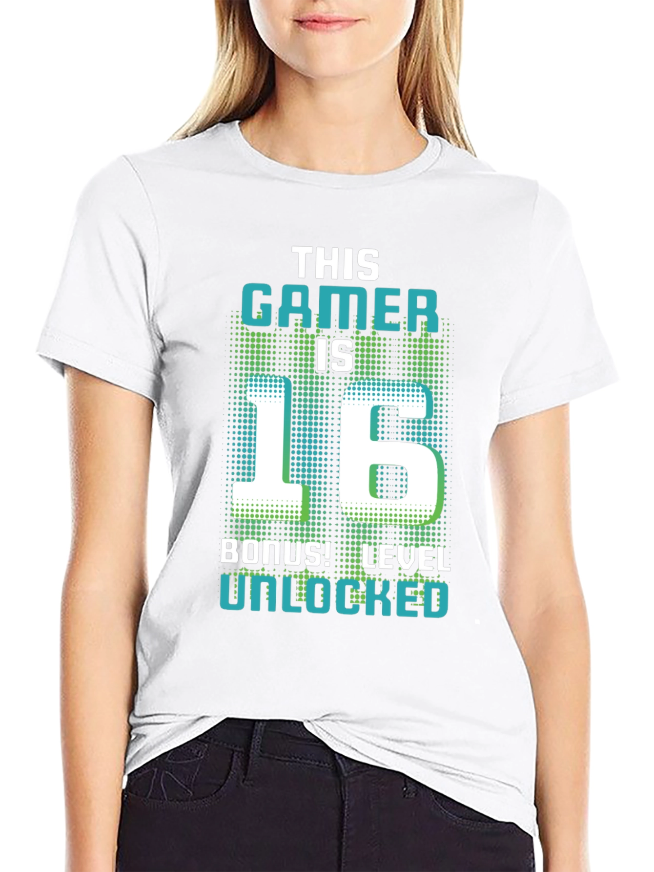 Gamer Level 16 Unlocked Birthday T-Shirt - 9