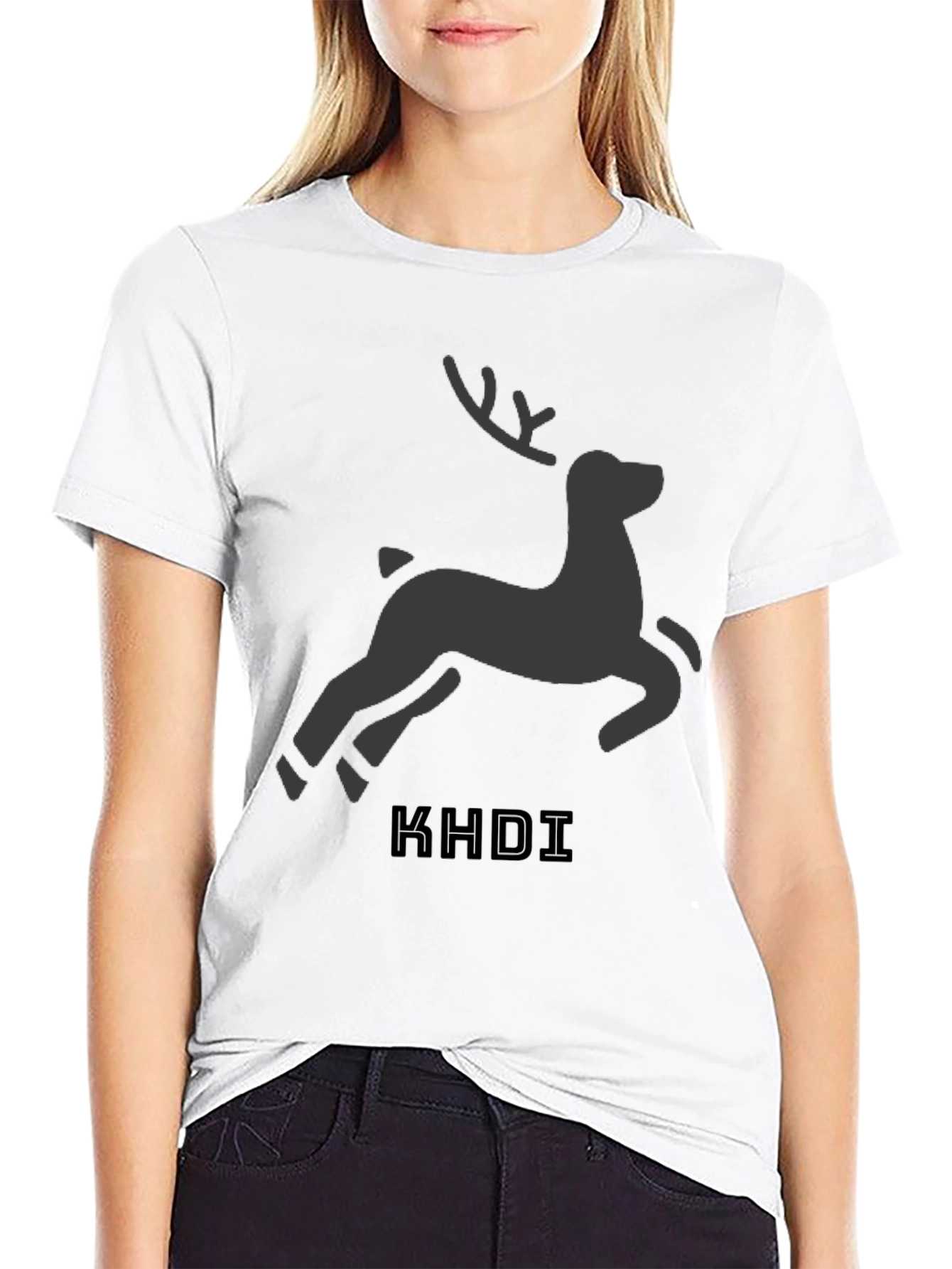 Black Black Deer Graphic Tee - KHDI Design view 9