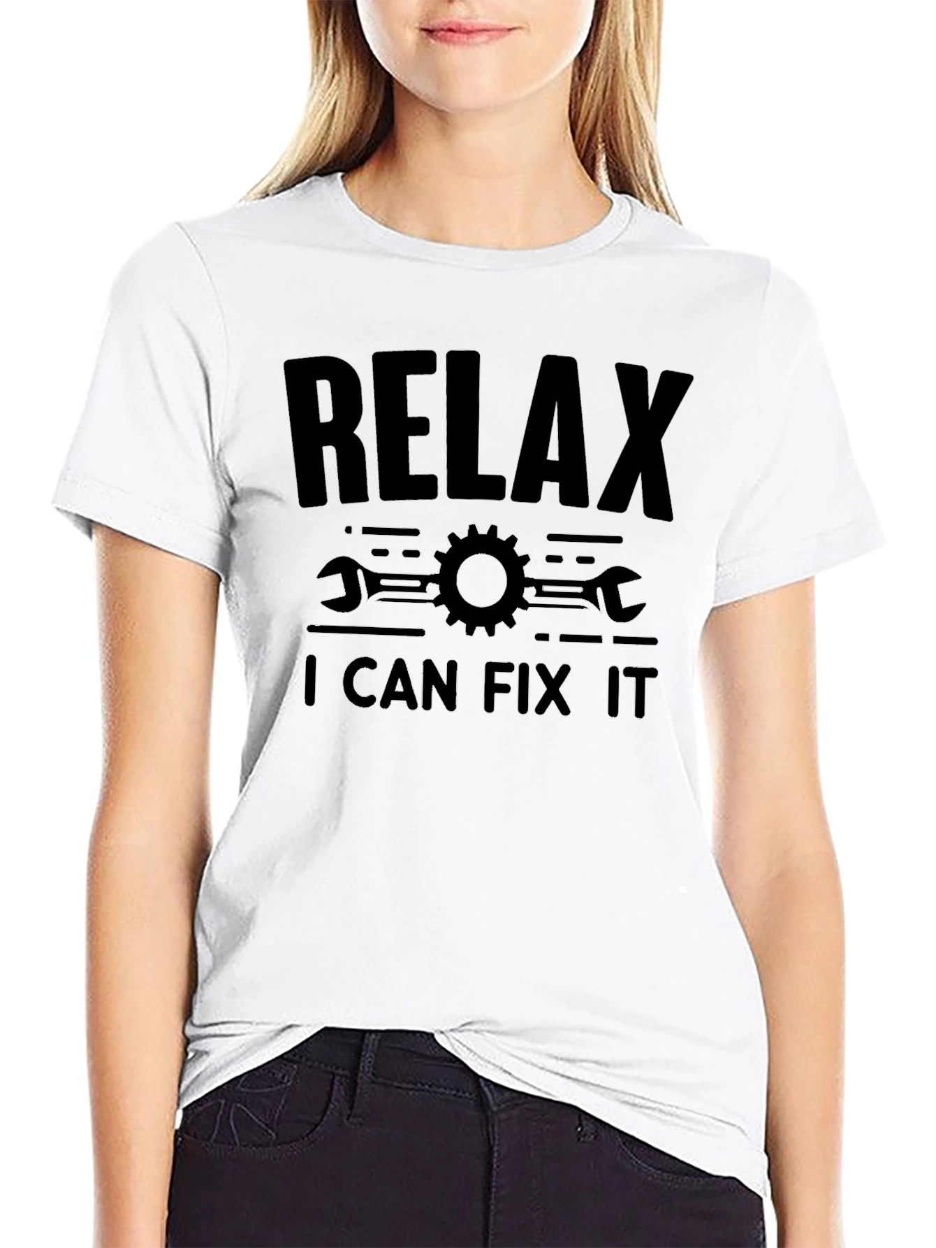 Black Relax I Can Fix It T-Shirt view 9
