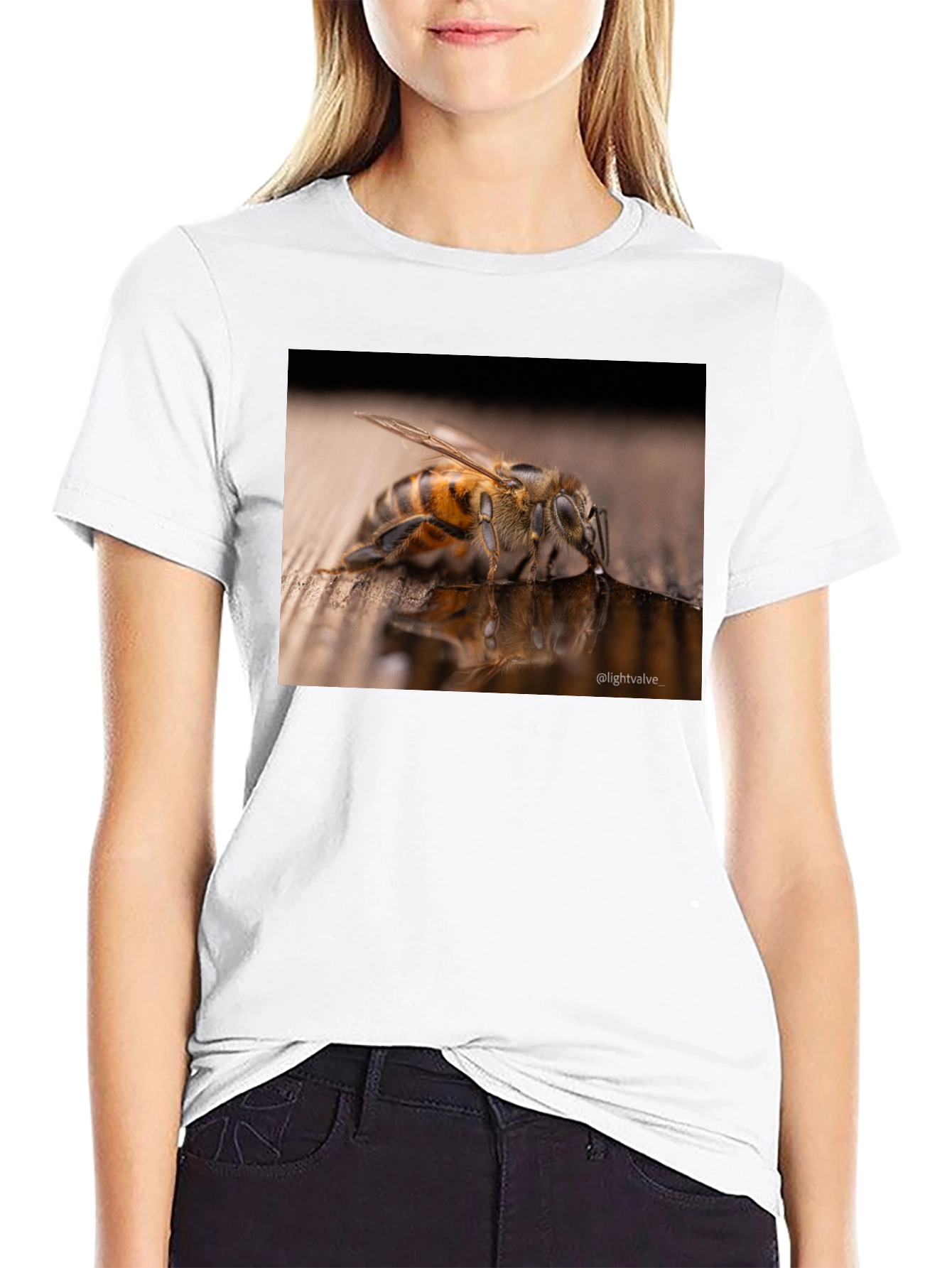 Black Bee Drinking T-Shirt - Nature Lover Tee view 9