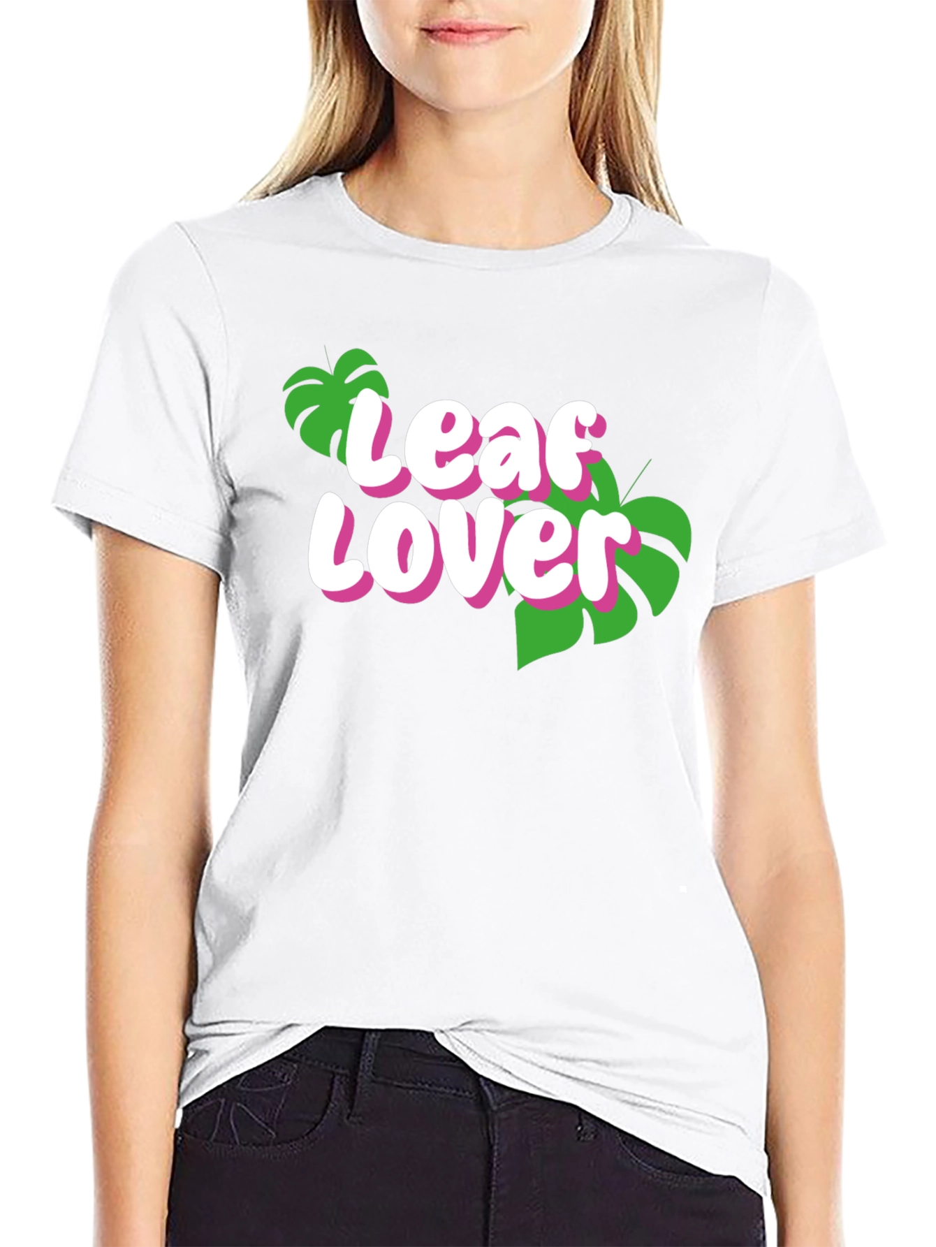 Black Leaf Lover Graphic T-Shirt - Nature Enthusiast Tee view 9