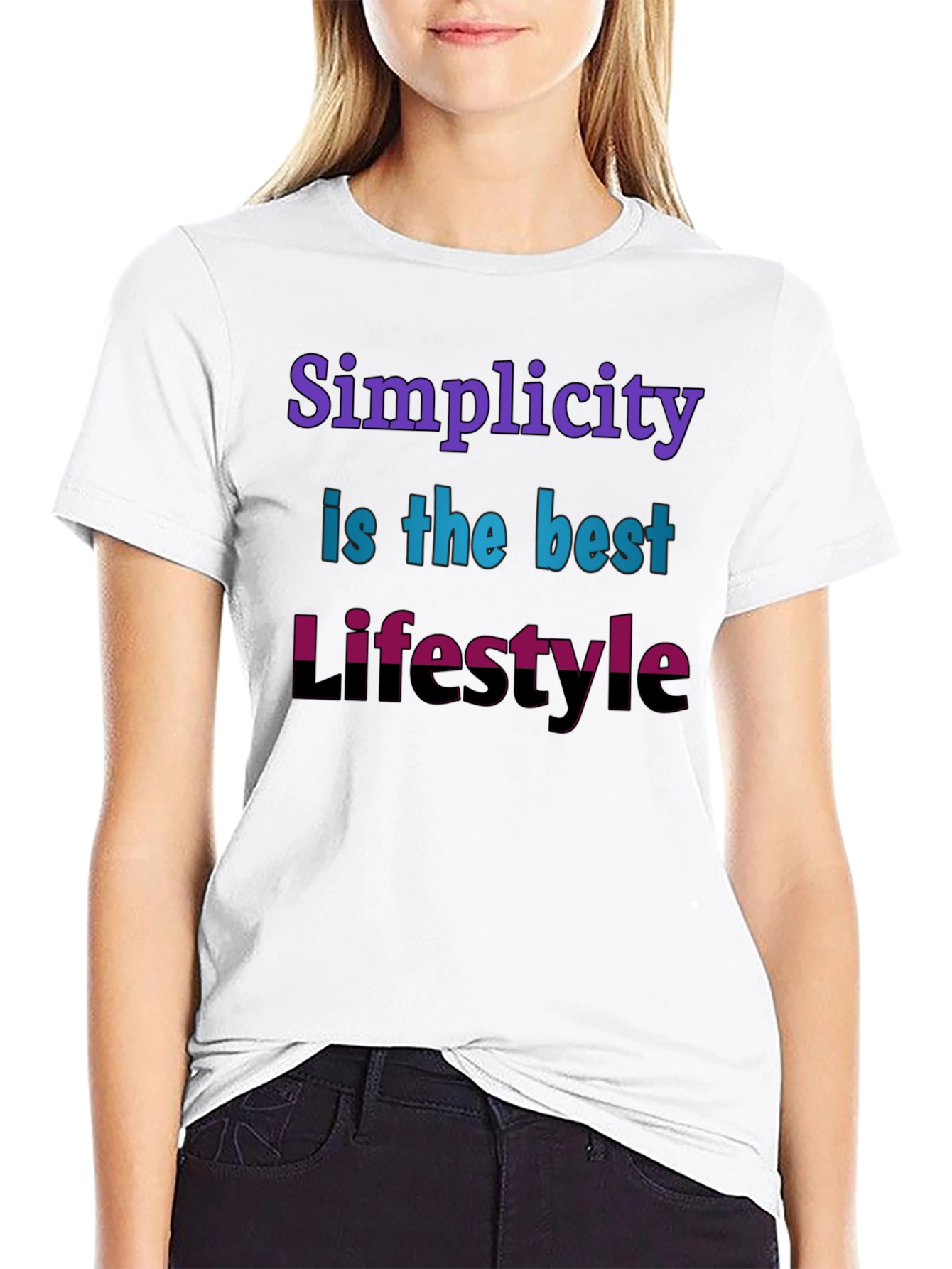Simplicity Lifestyle Graphic Tee - Black Casual T-Shirt - 9