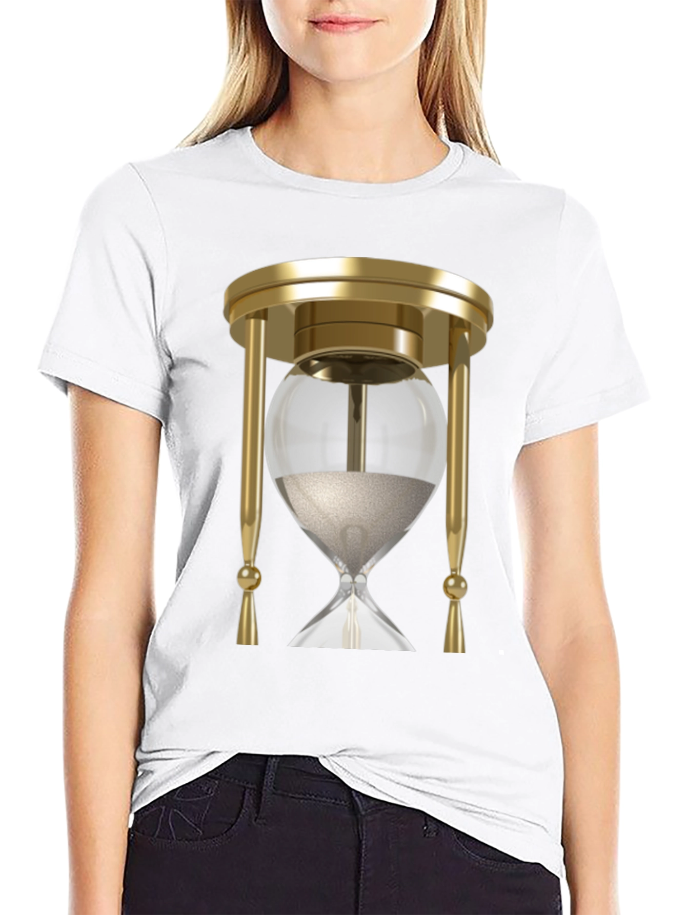 Black Hourglass Graphic Tee - Timeless Style! view 9