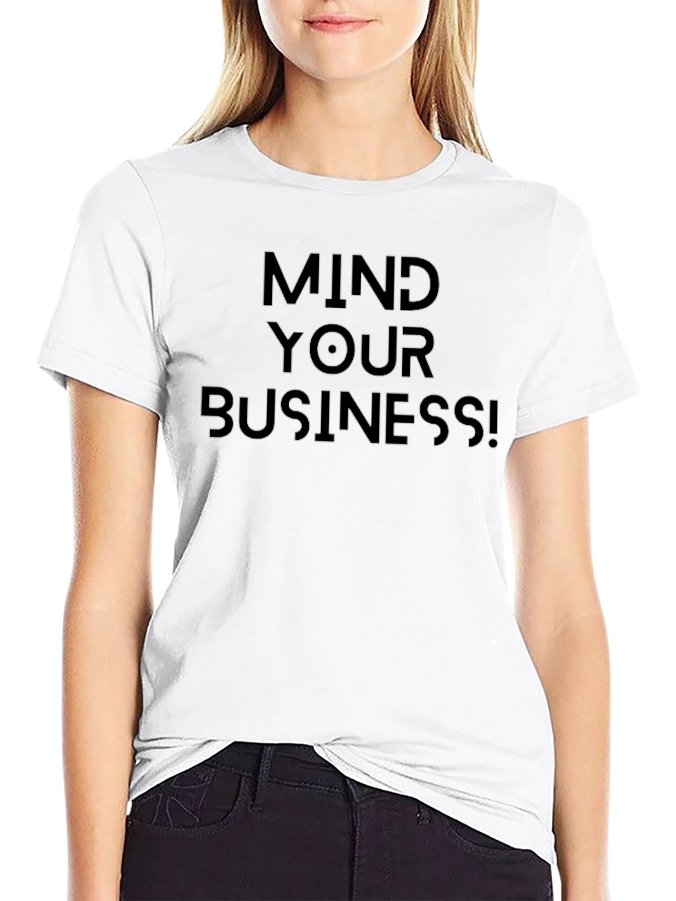 Black Mind Your Business Black Graphic Tee view 9