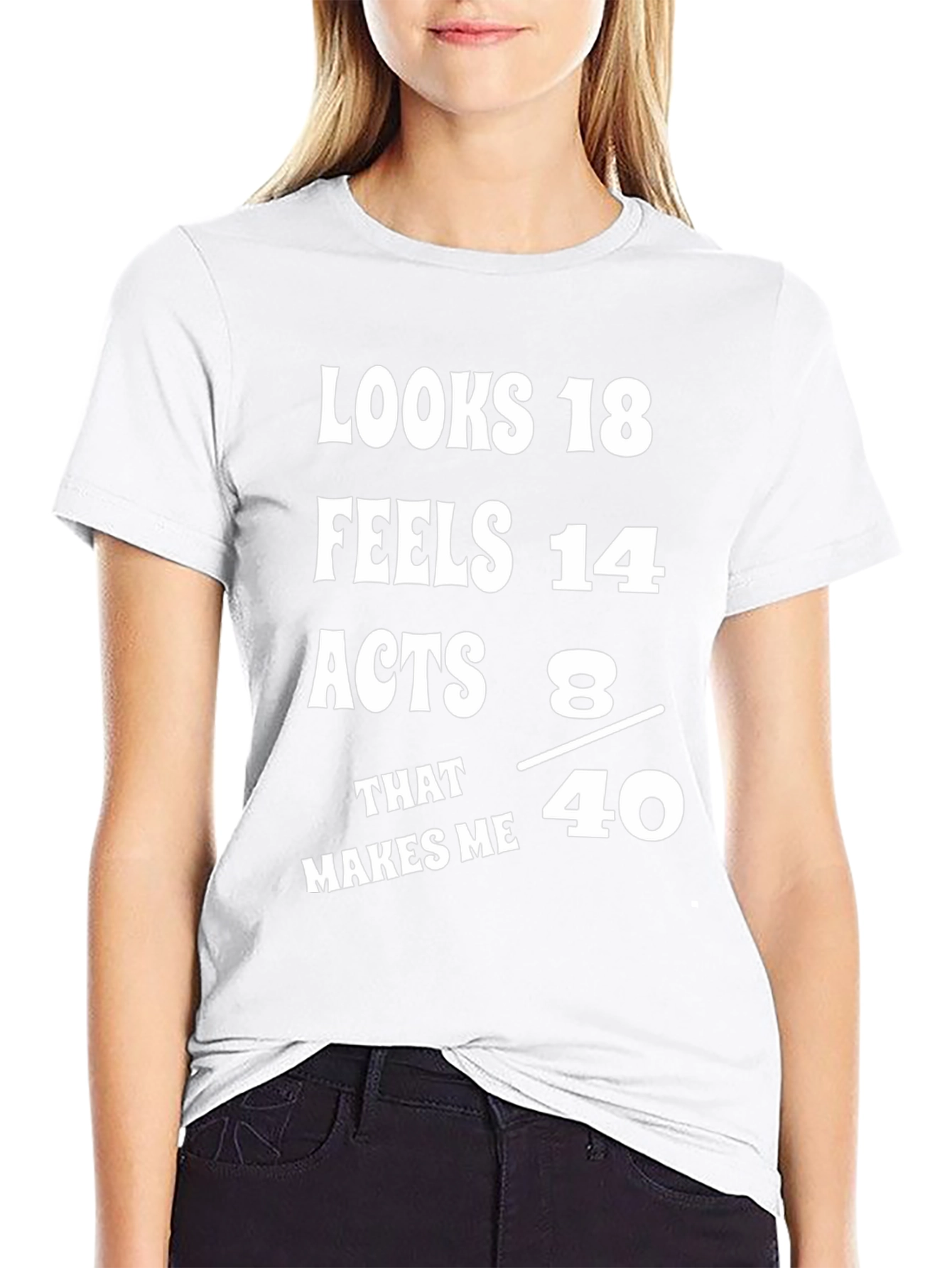 Black Funny "Looks 18" Graphic T-Shirt view 9