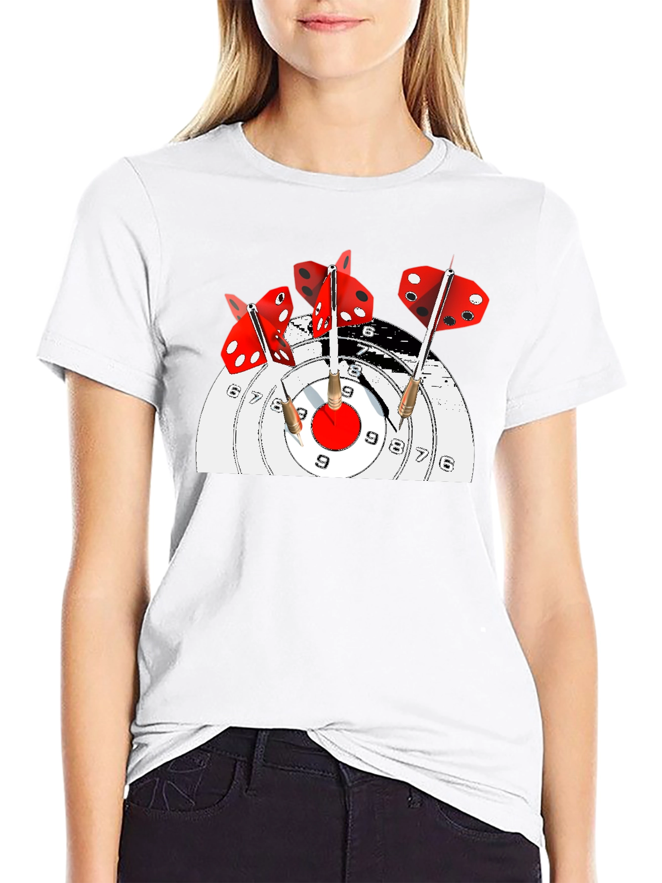 Black Dartboard T-Shirt: Hit the Bullseye in Style! view 9