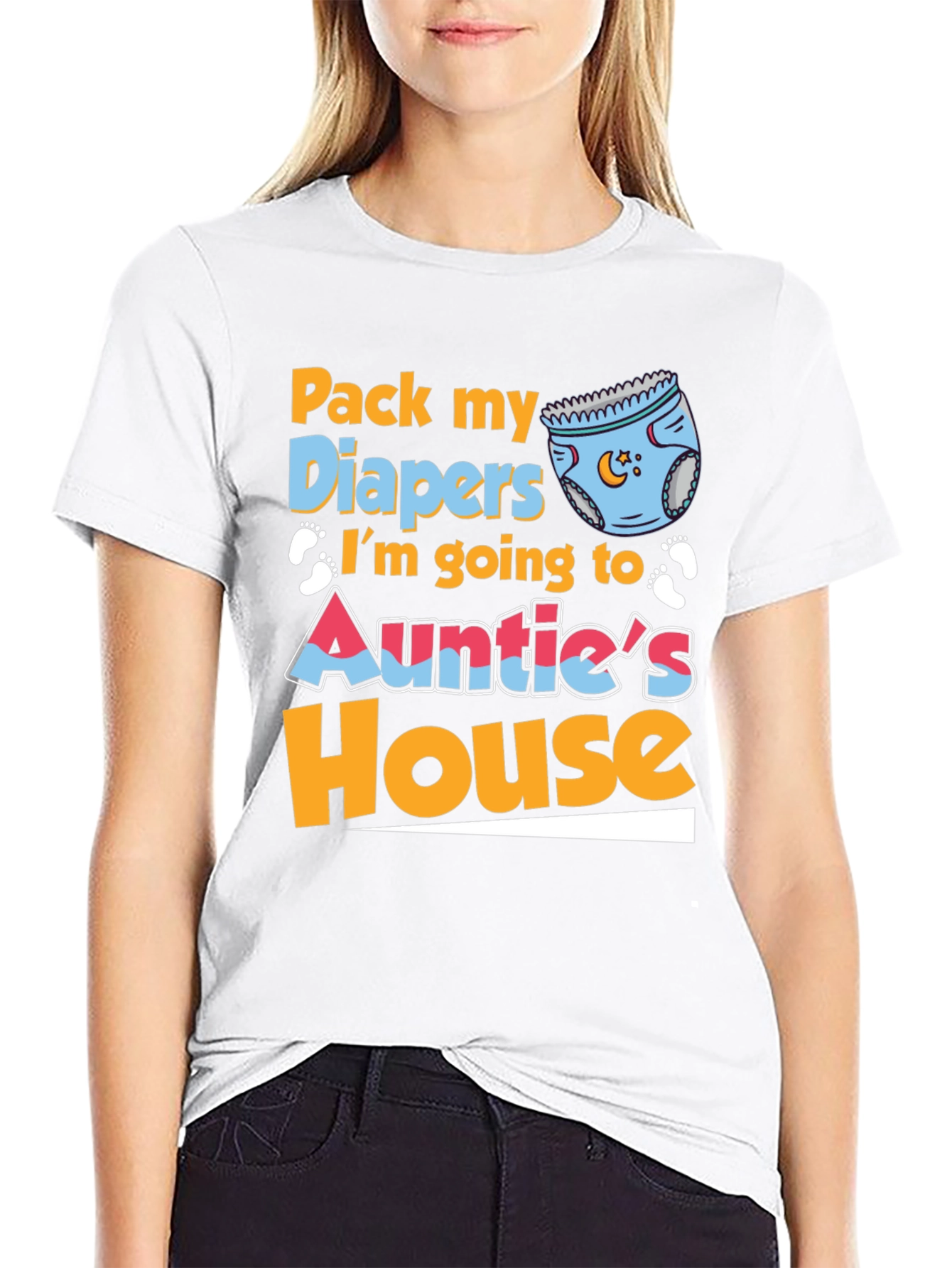 Pack My Diapers Auntie's House Baby Tee - 9