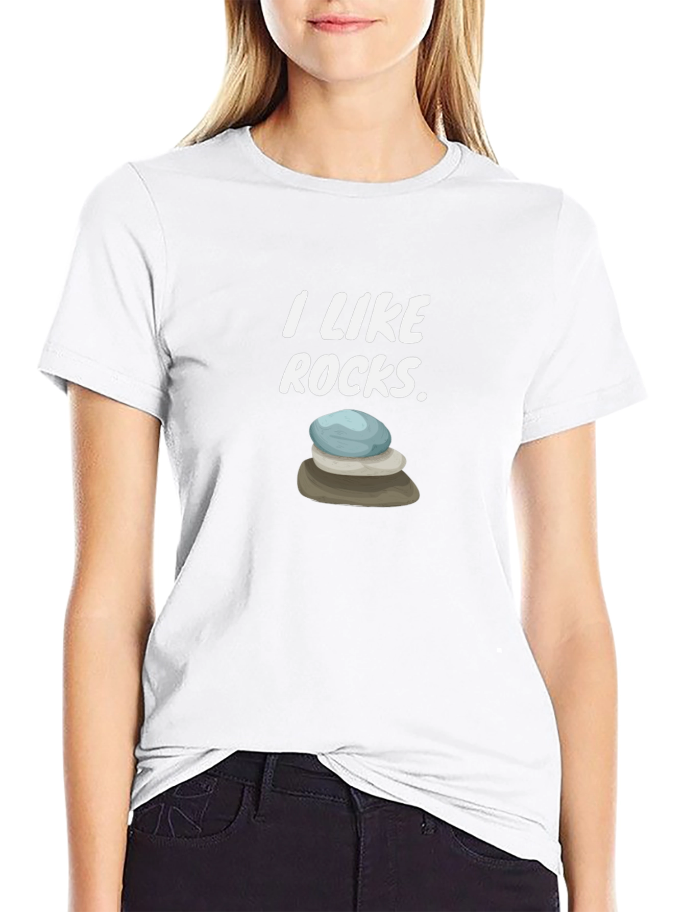 Black I Like Rocks T-Shirt view 9