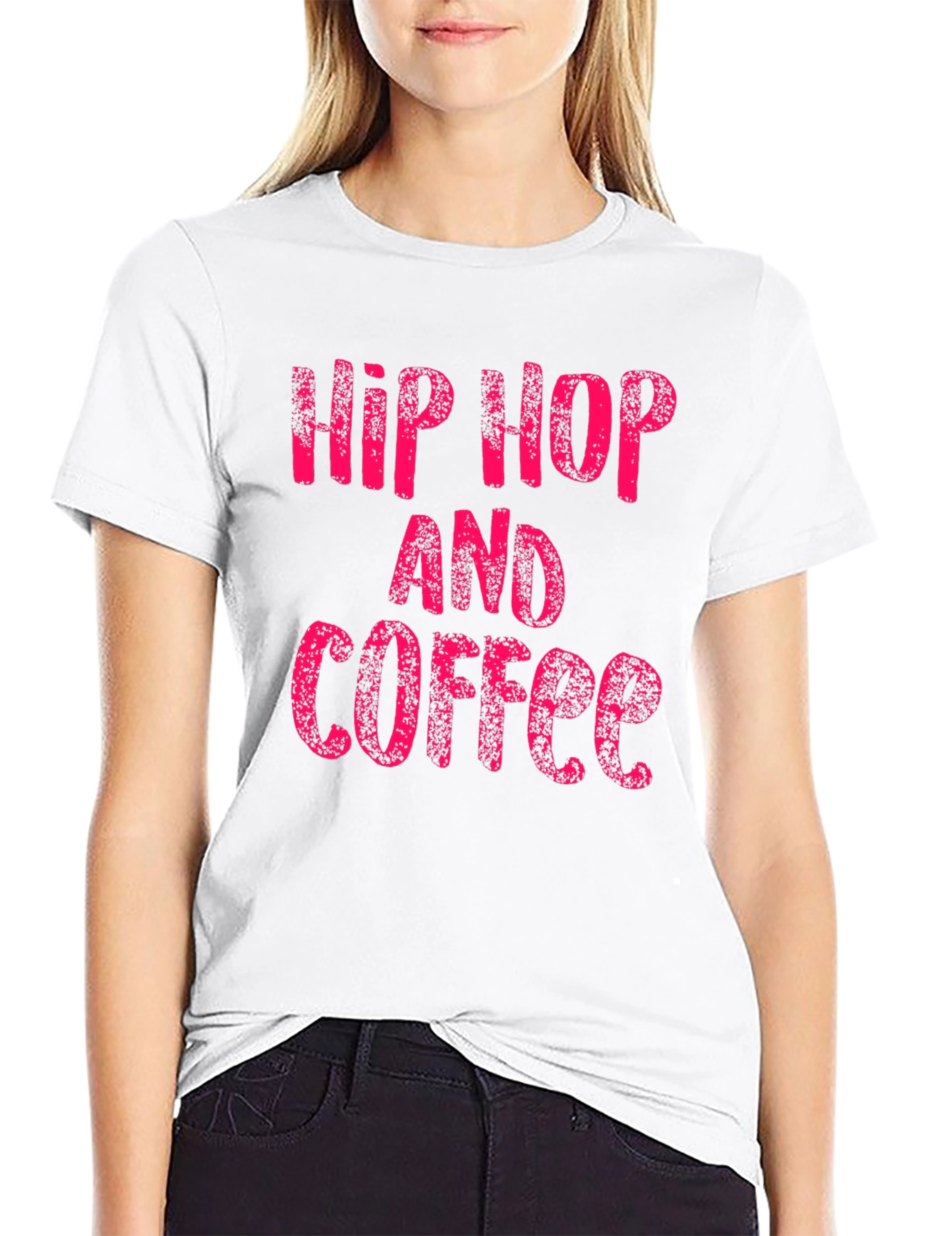 Black Hip Hop and Coffee Graphic T-Shirt view 9