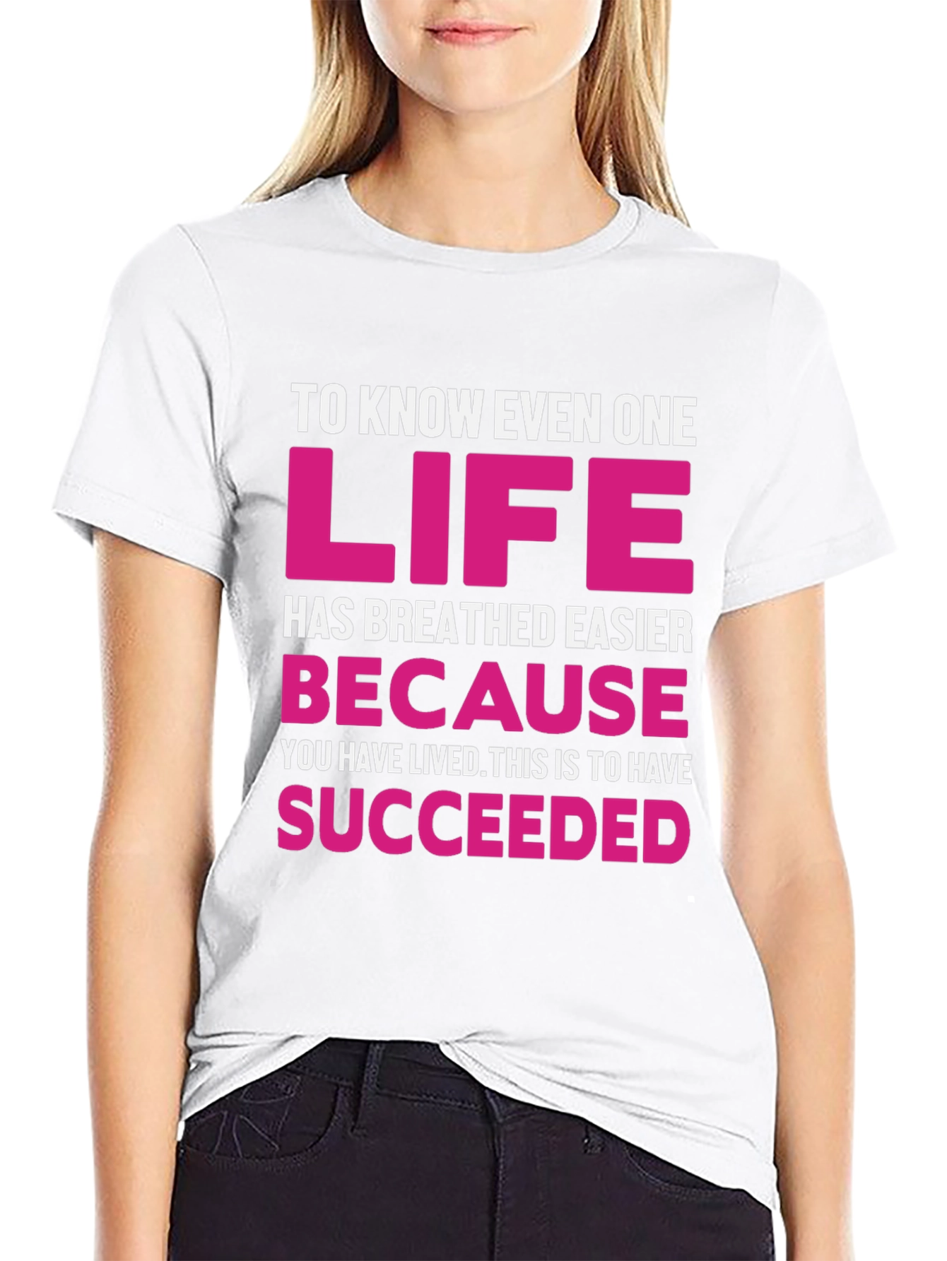 Black Inspirational Graphic Tee - Life Succeeded view 9