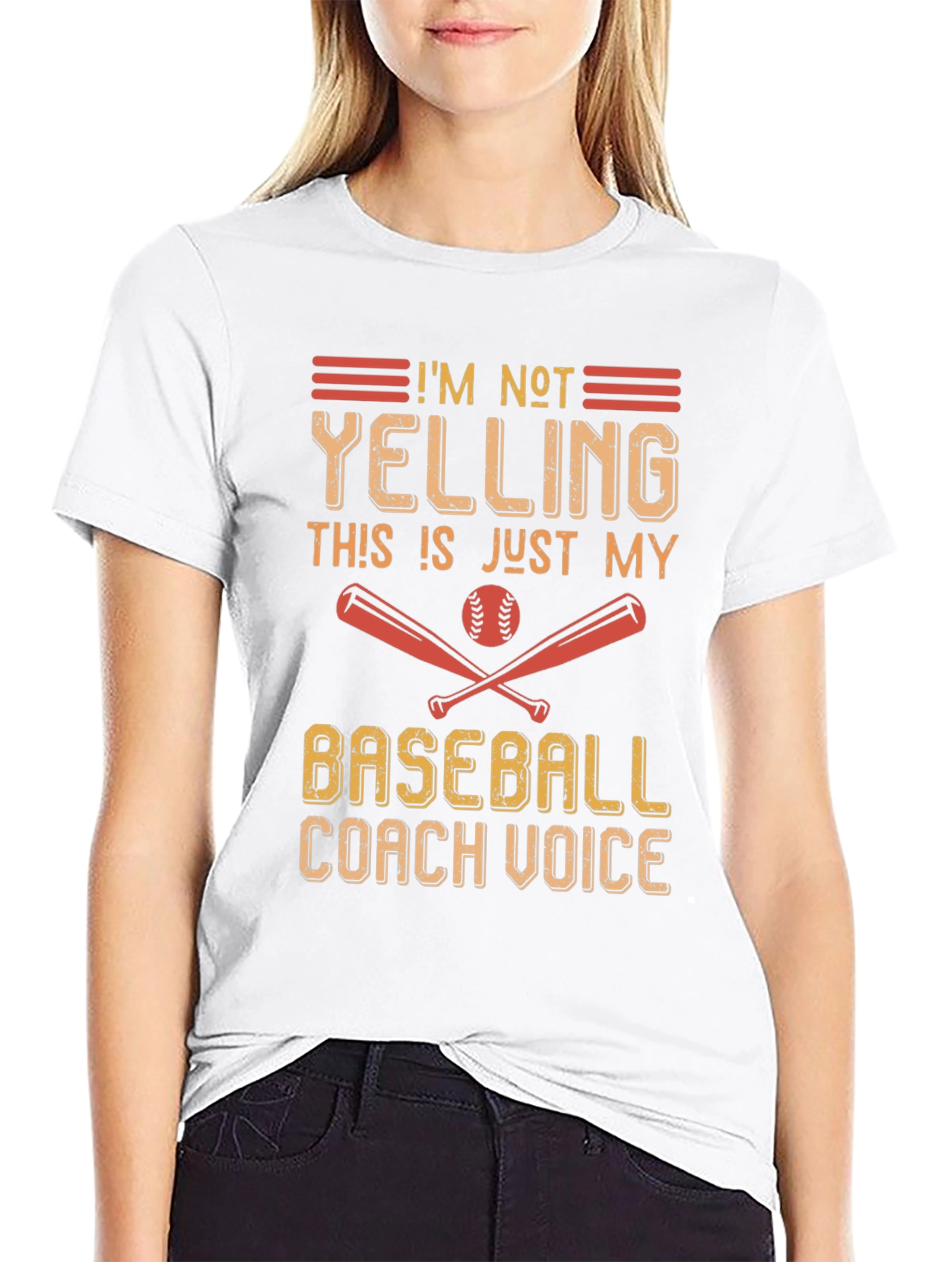 Black Baseball Coach Voice T-Shirt view 9
