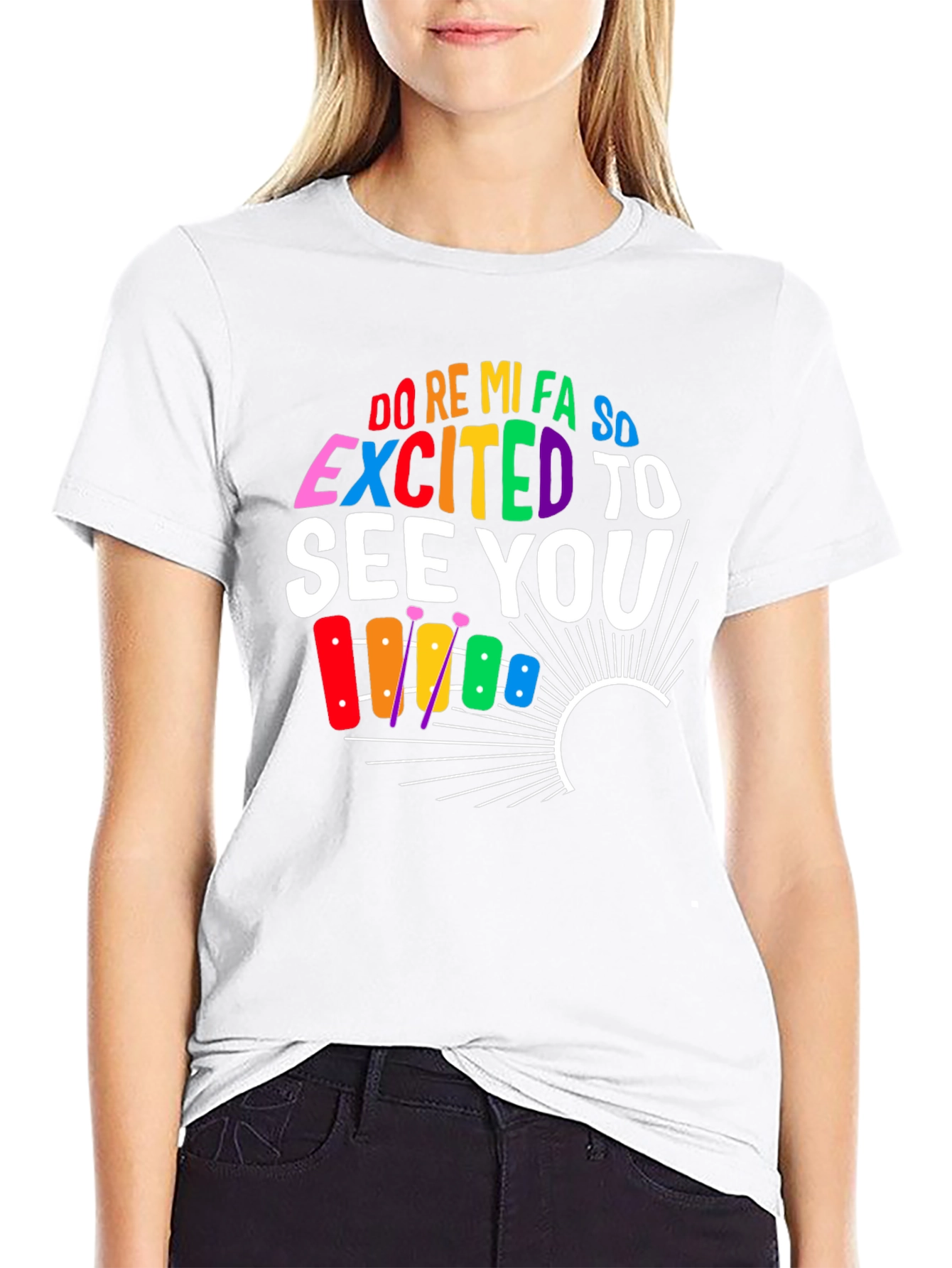 Black Excited To See You Music T-Shirt view 9