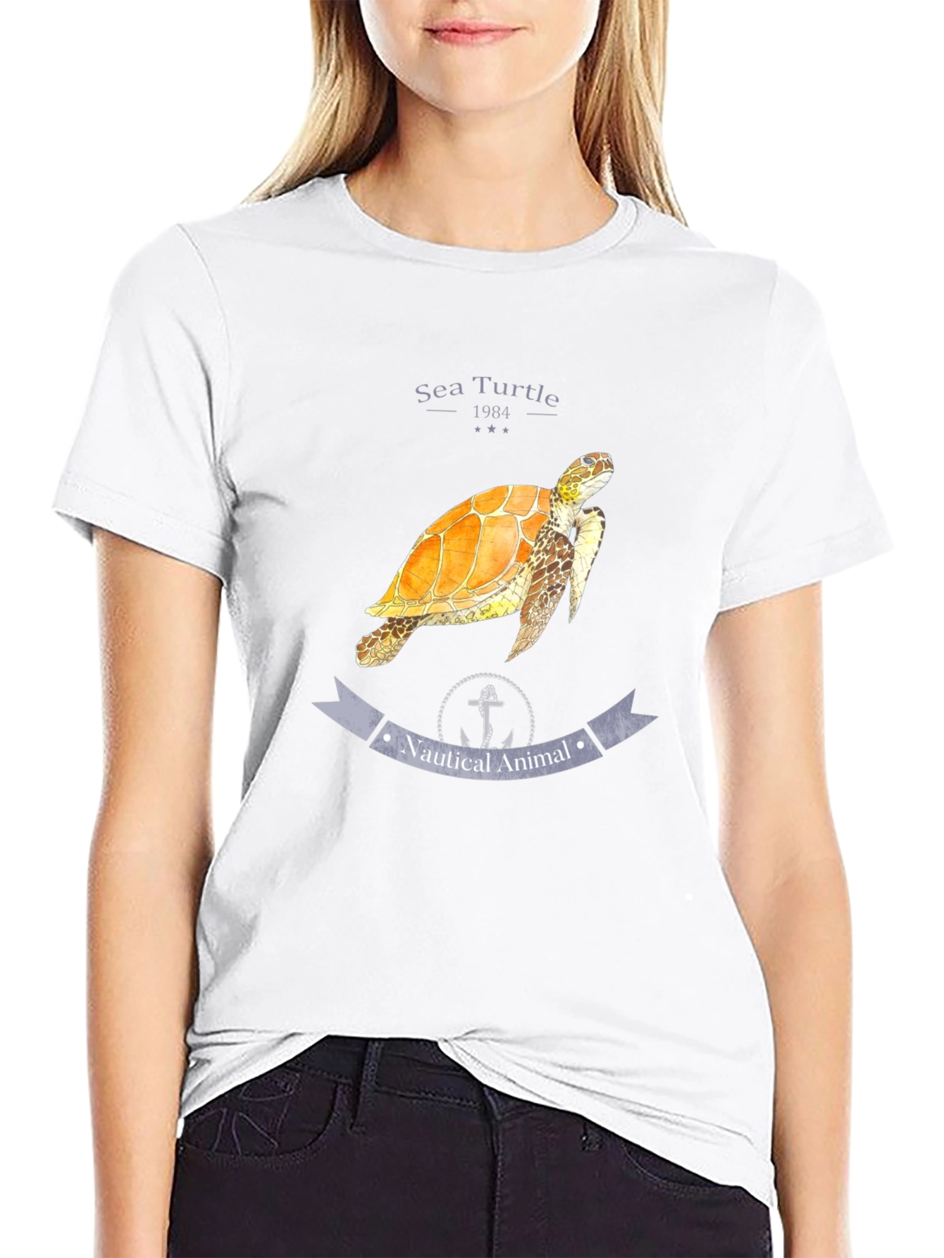 Sea Turtle Nautical Animal Graphic T-Shirt - 9