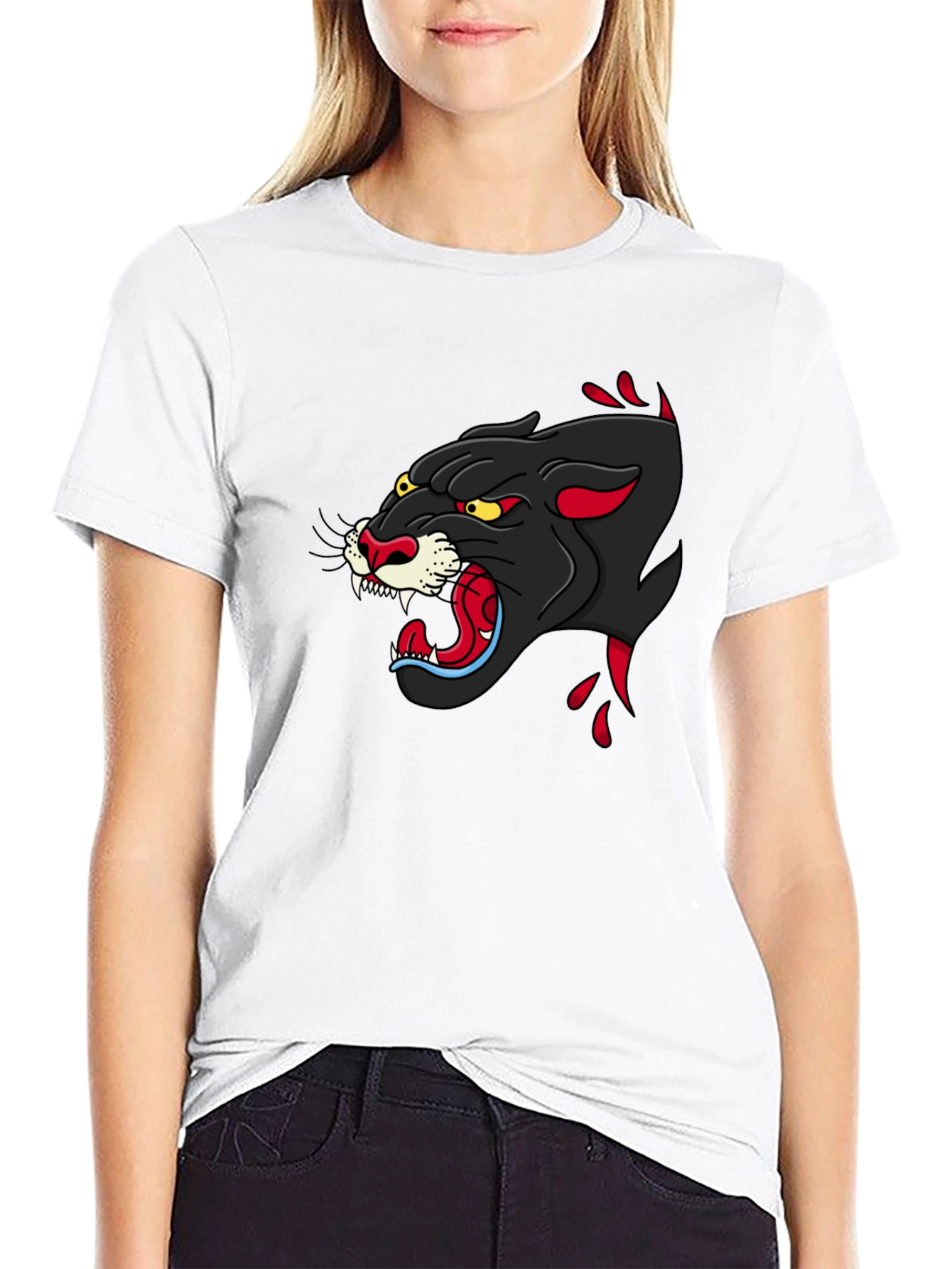 Black Black Panther Graphic Tee - Fierce Style view 9