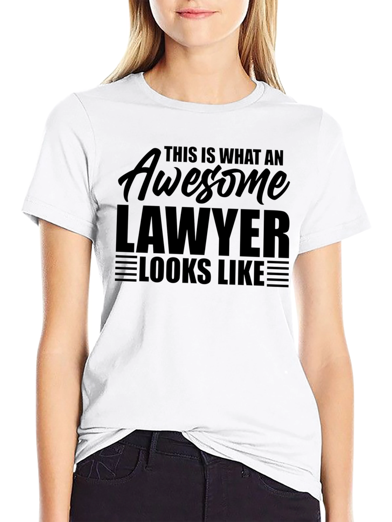 Black Awesome Lawyer T-Shirt - This Is What An Awesome Lawyer Looks Like view 9