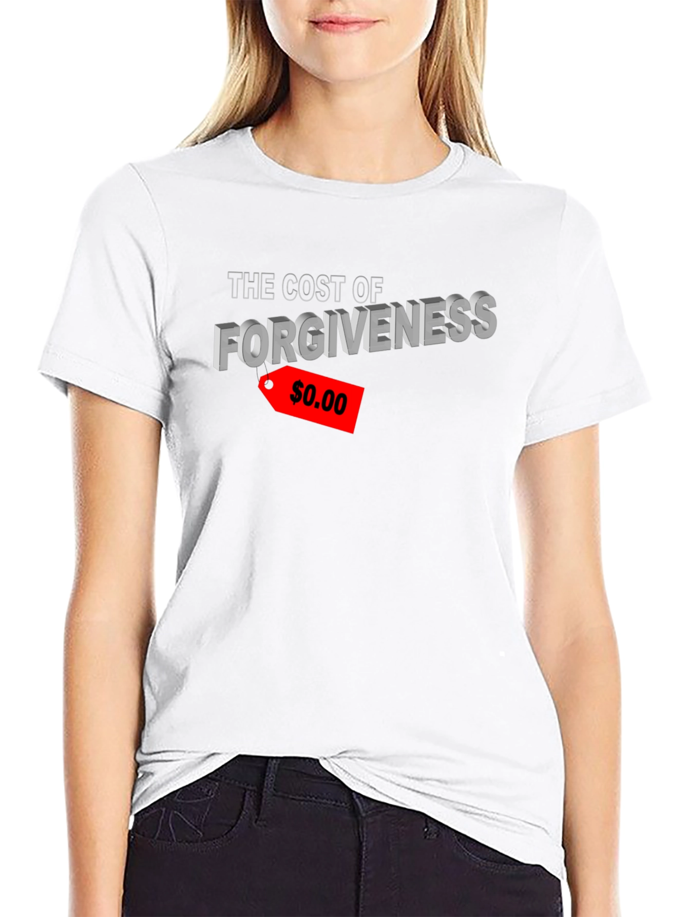 Black Forgiveness Cost Graphic T-Shirt view 9