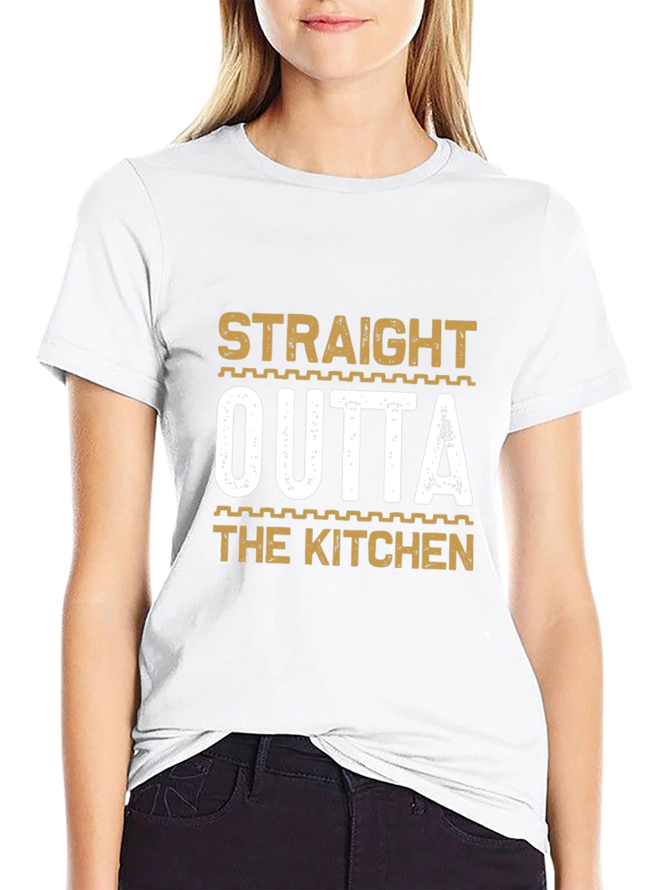 Black Straight Outta The Kitchen T-Shirt - Funny Chef Tee view 9
