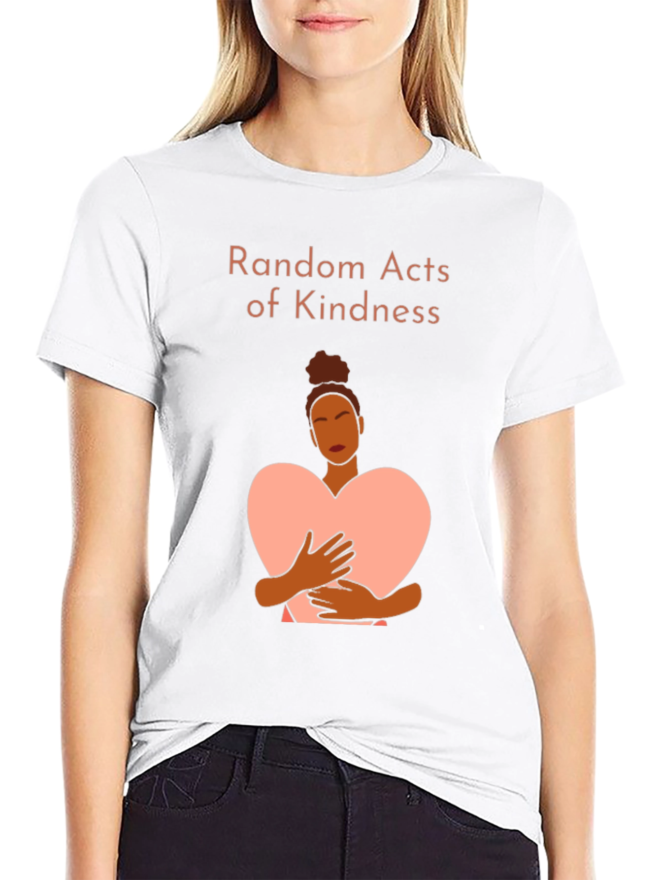 Black Random Acts of Kindness Graphic Tee view 9