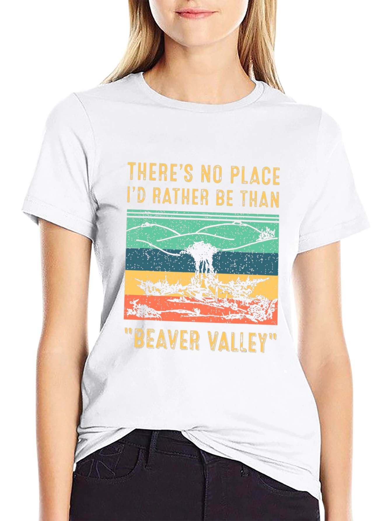 Black Beaver Valley Graphic Tee - Outdoor Adventure Shirt view 9