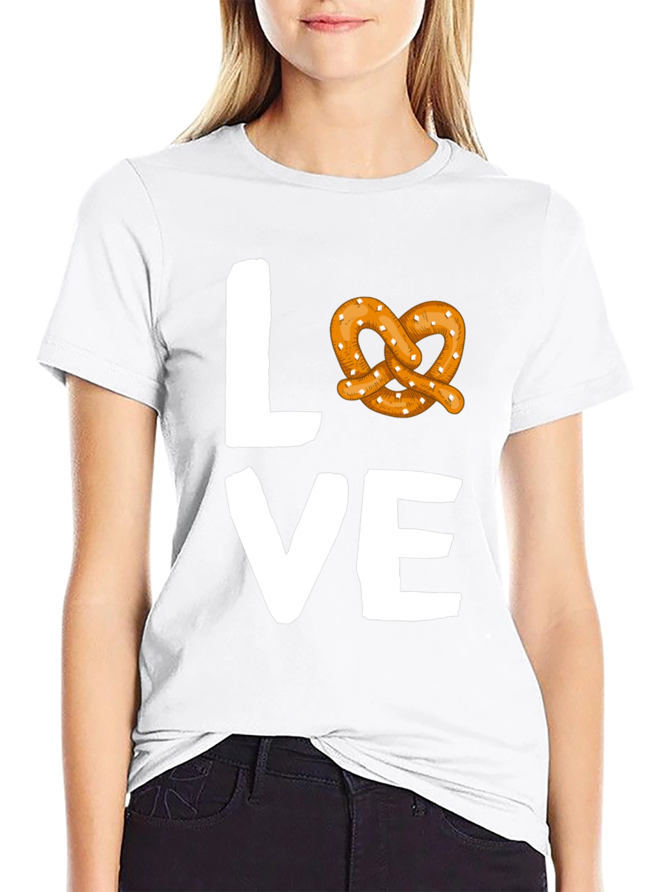 Black Love Pretzel Graphic Tee - Soft Cotton Blend view 9