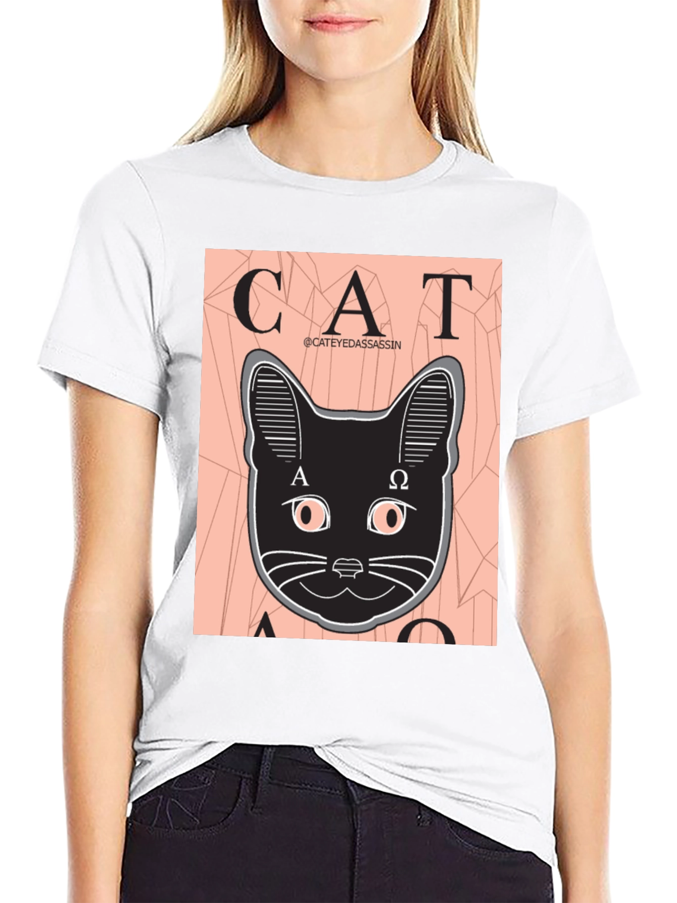Black Cat Assassin Graphic Tee - Black T-Shirt view 9