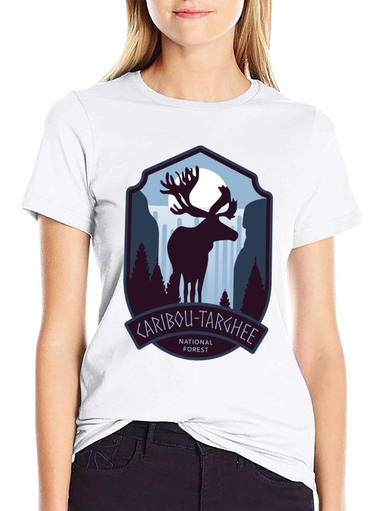 Black Caribou-Targhee National Forest T-Shirt view 9