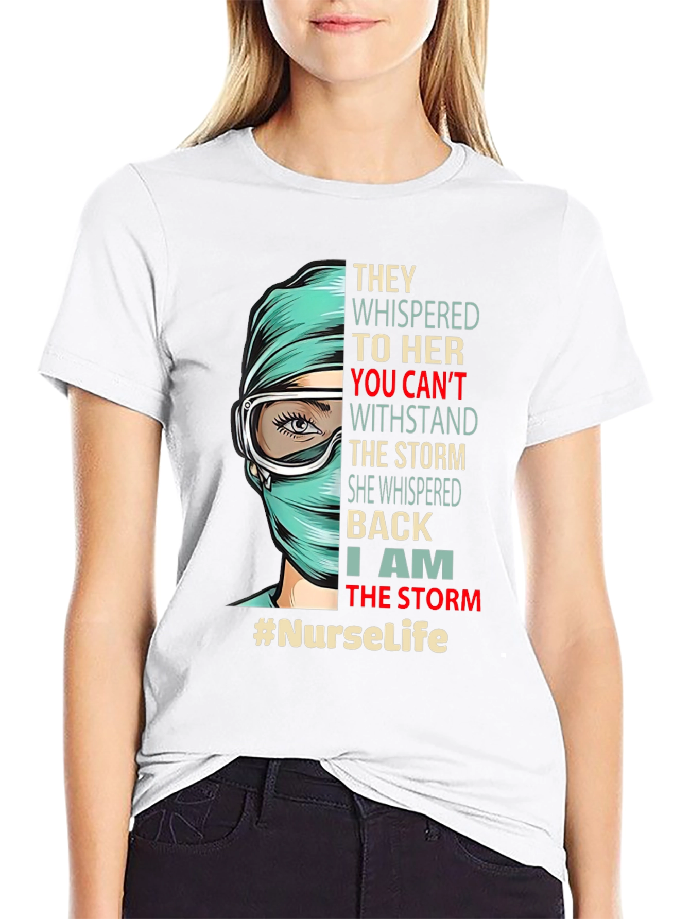 Black Nurse Life T-Shirt - "I Am The Storm" Graphic Tee view 9
