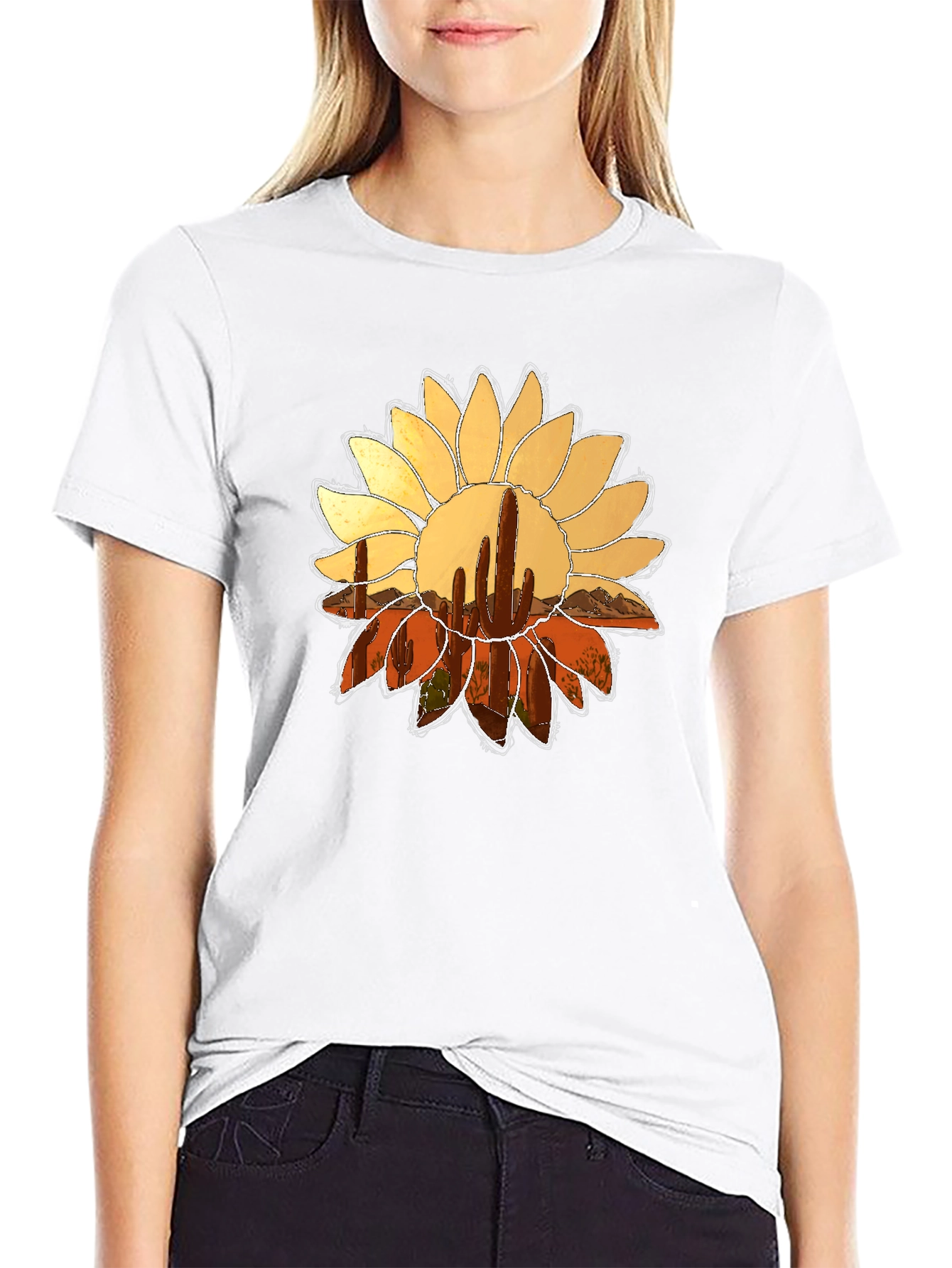 Cactus Flower Graphic Tee - Desert Bloom - 9