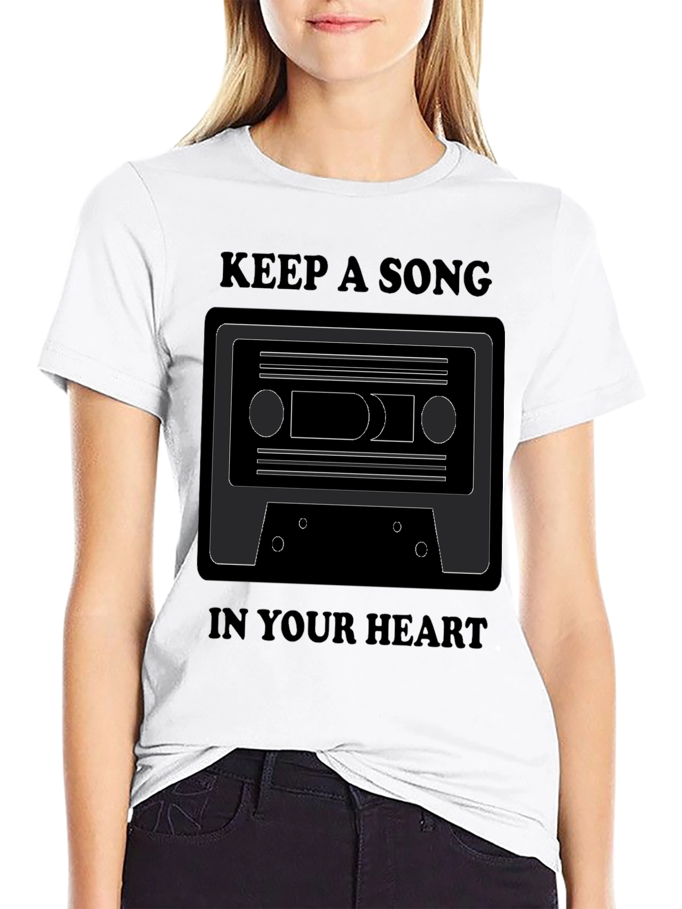 Black Retro Cassette Tape T-Shirt view 9