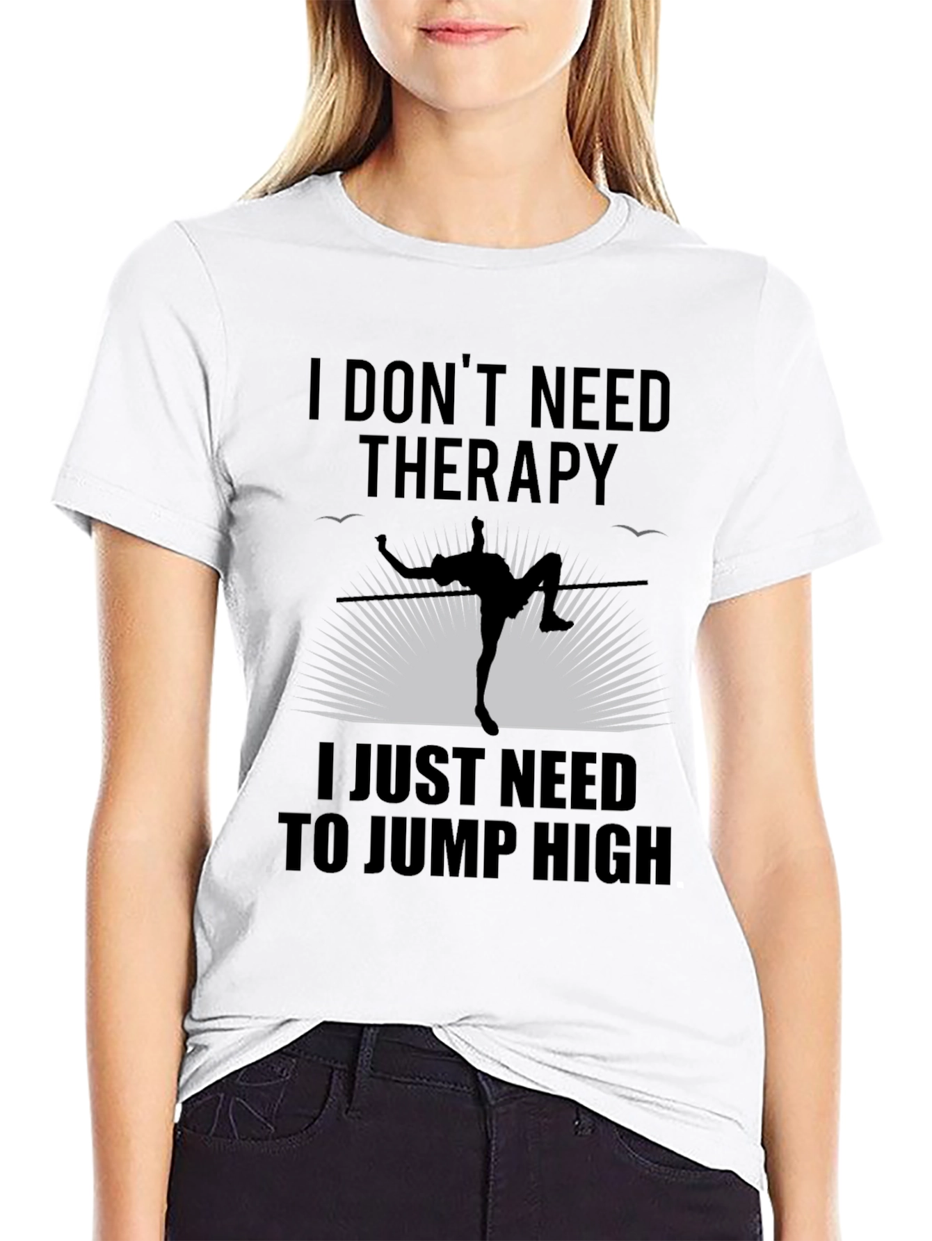 Black Jump High Therapy T-Shirt view 9