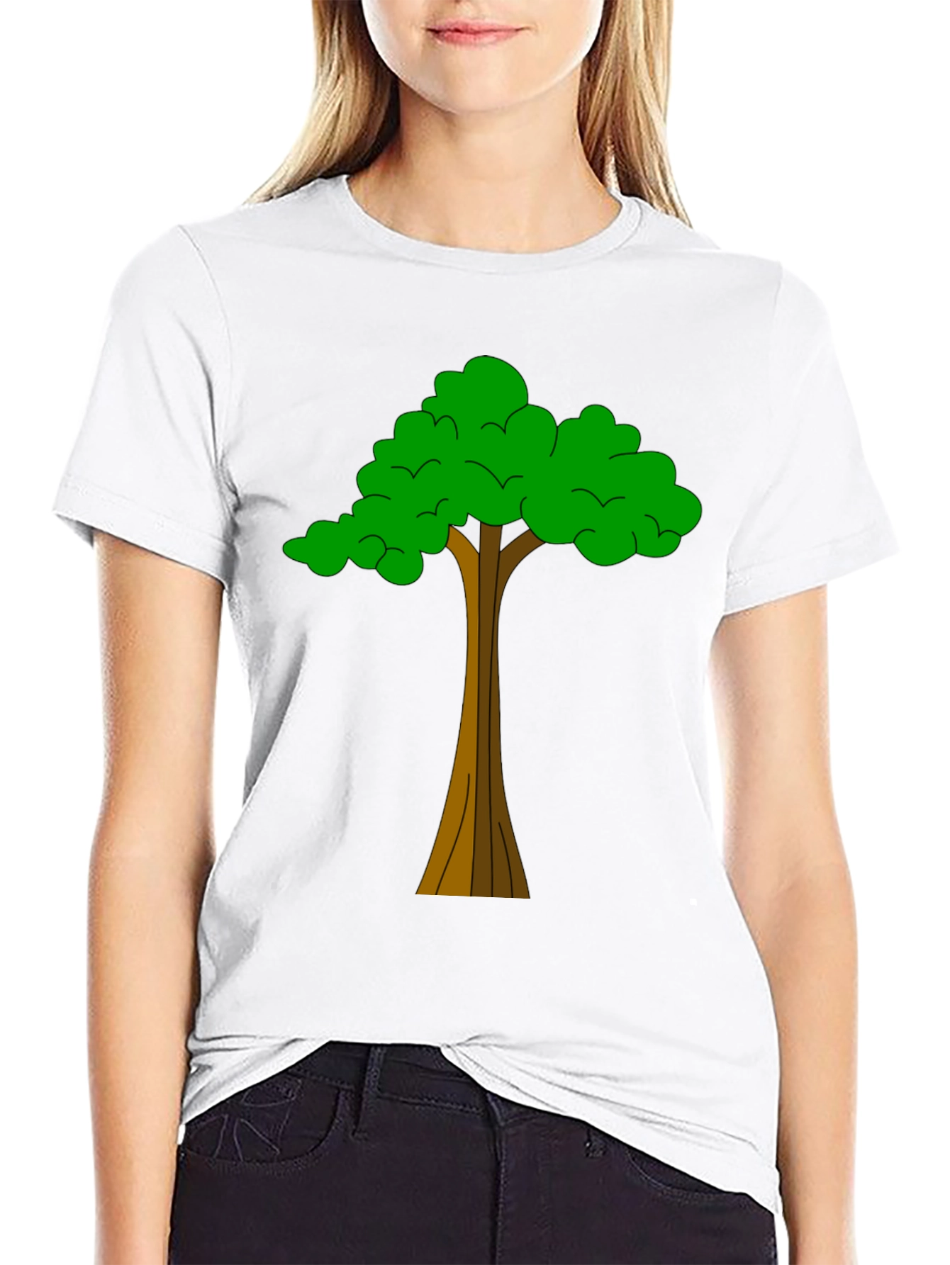 Black Tree Graphic Tee - Nature Inspired Casual Wear view 9