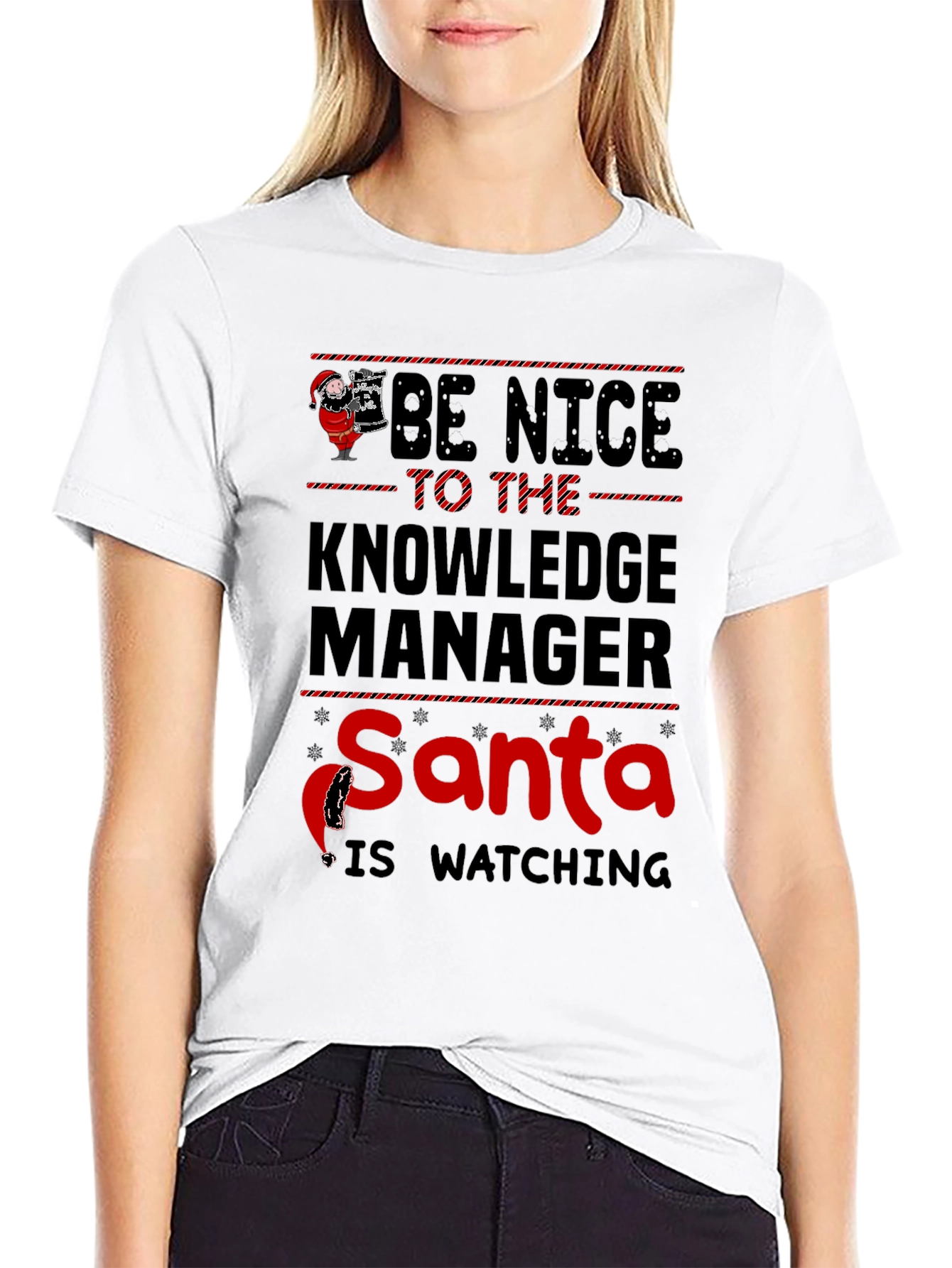 Black Be Nice to the Knowledge Manager T-Shirt view 9