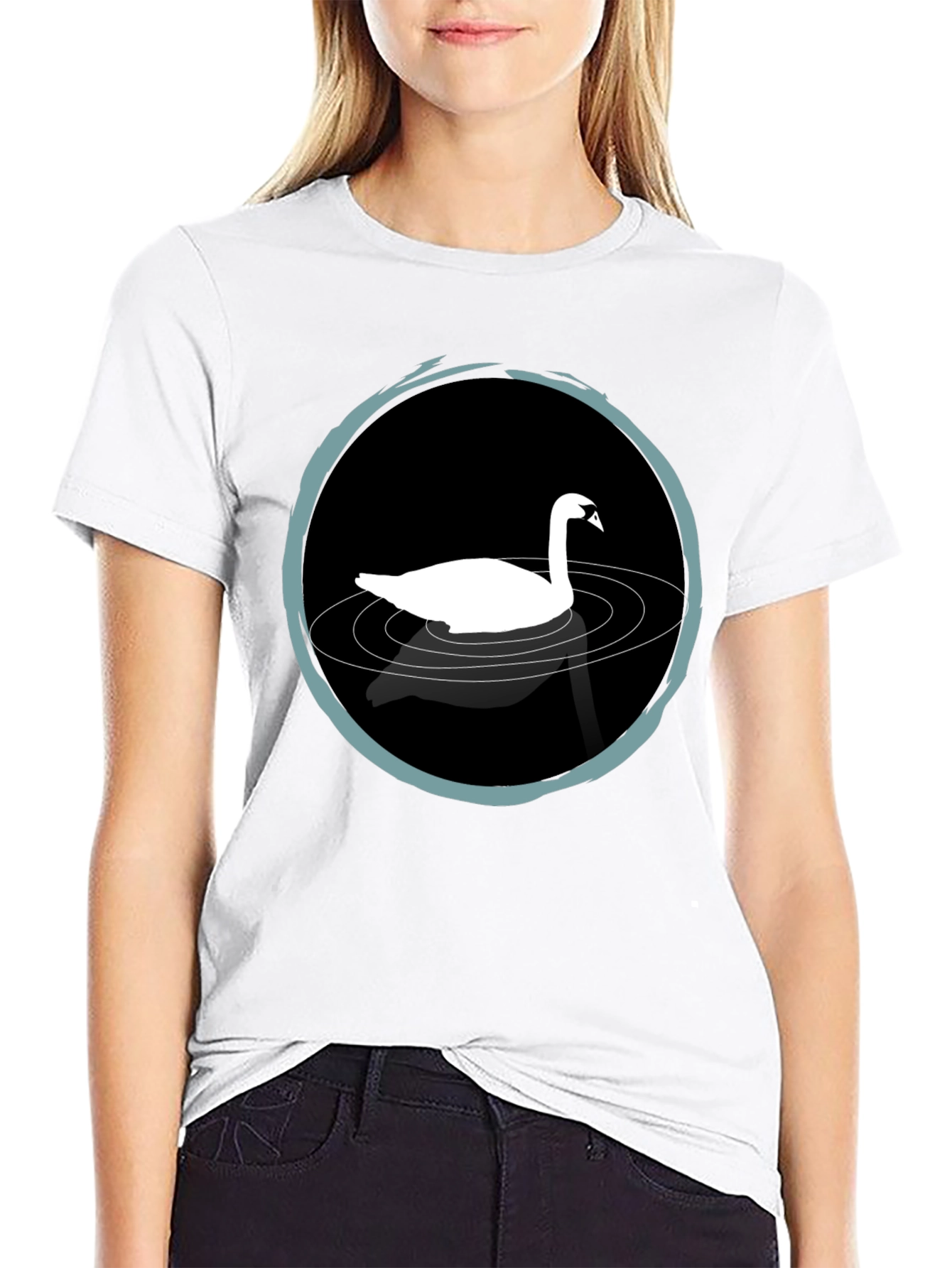 Swan Lake T-Shirt - Elegant Black Tee - 9