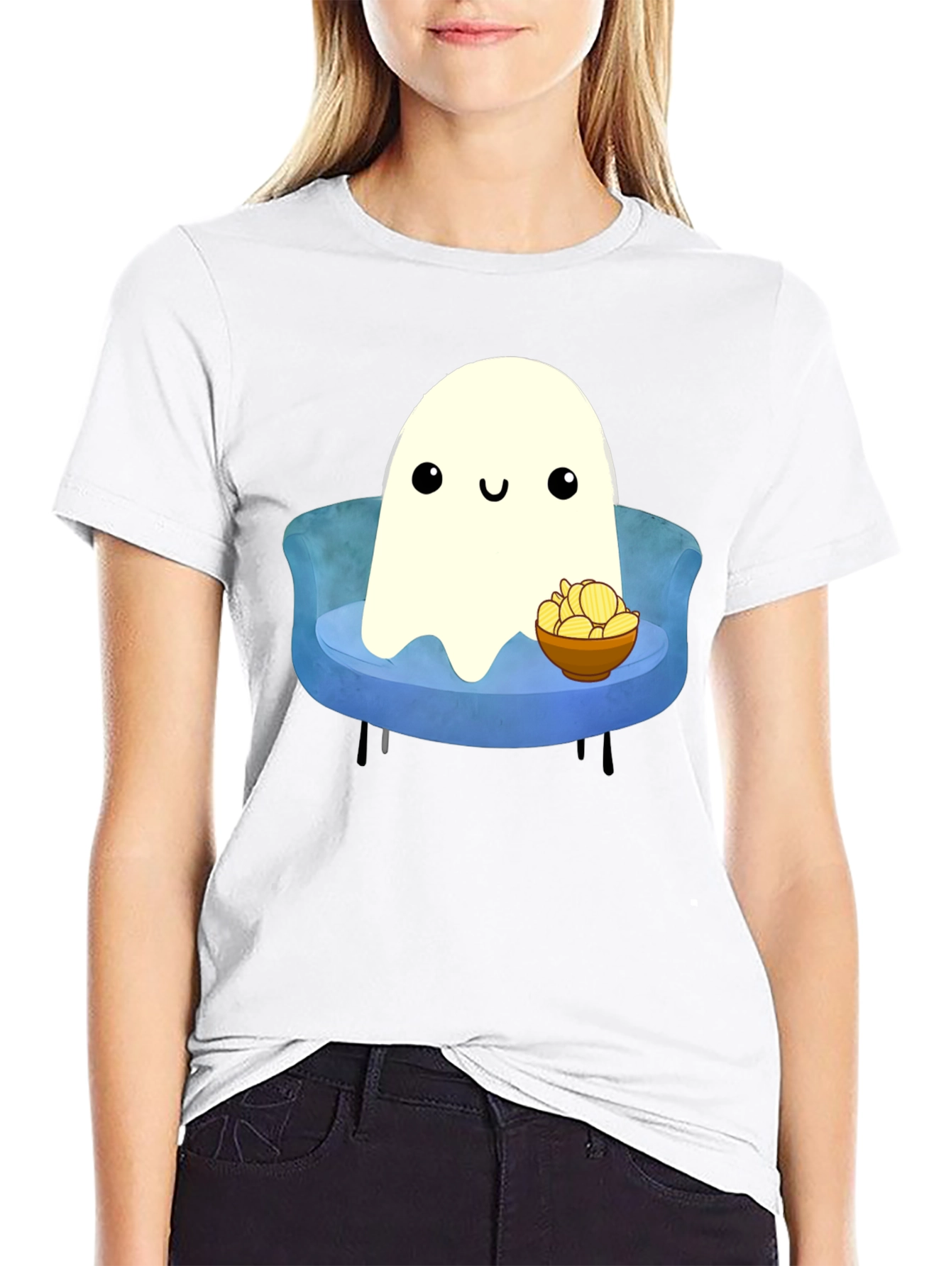 Black Ghost Chips Graphic T-Shirt view 9