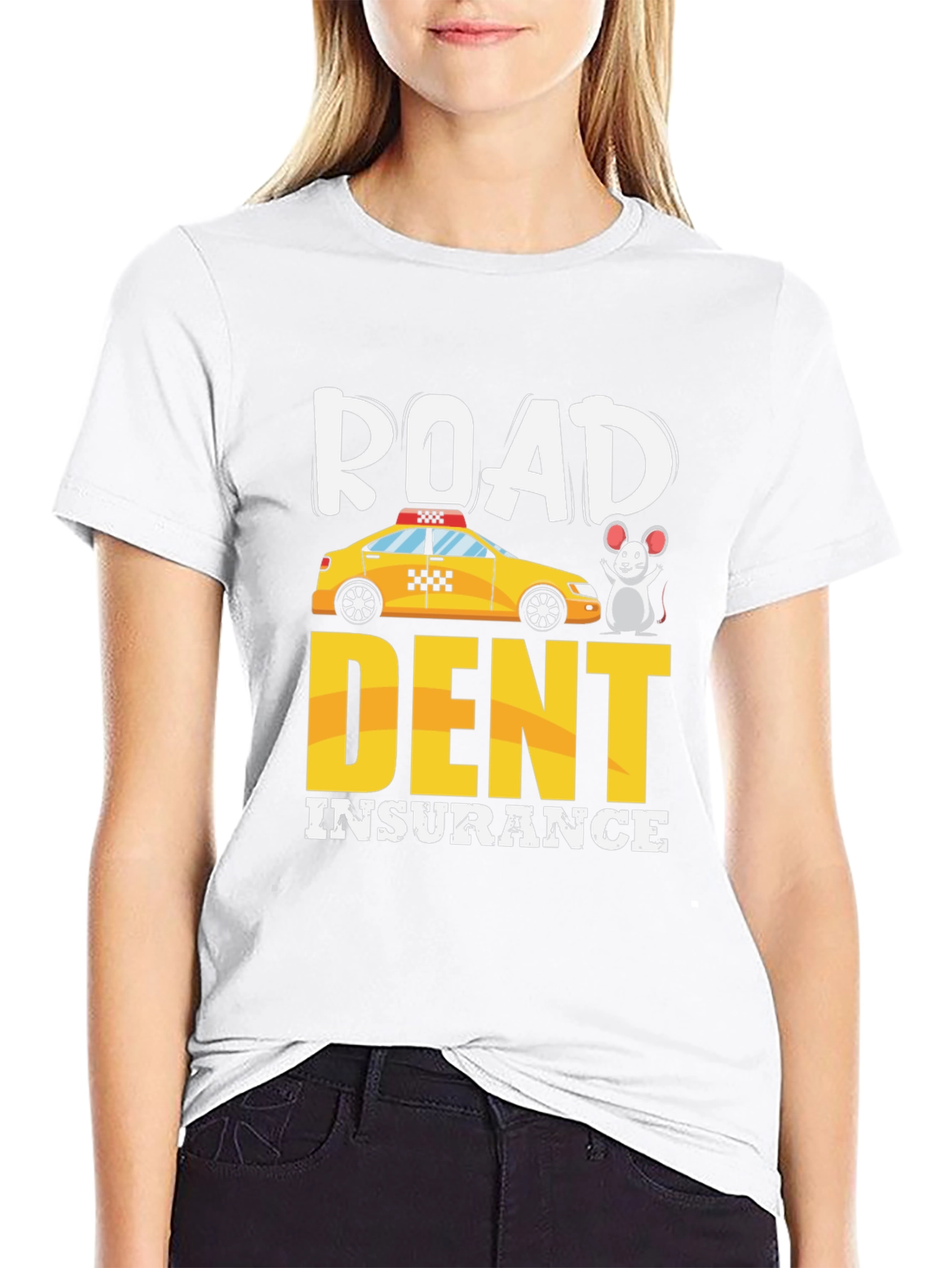Black Road Dent Insurance T-Shirt view 9