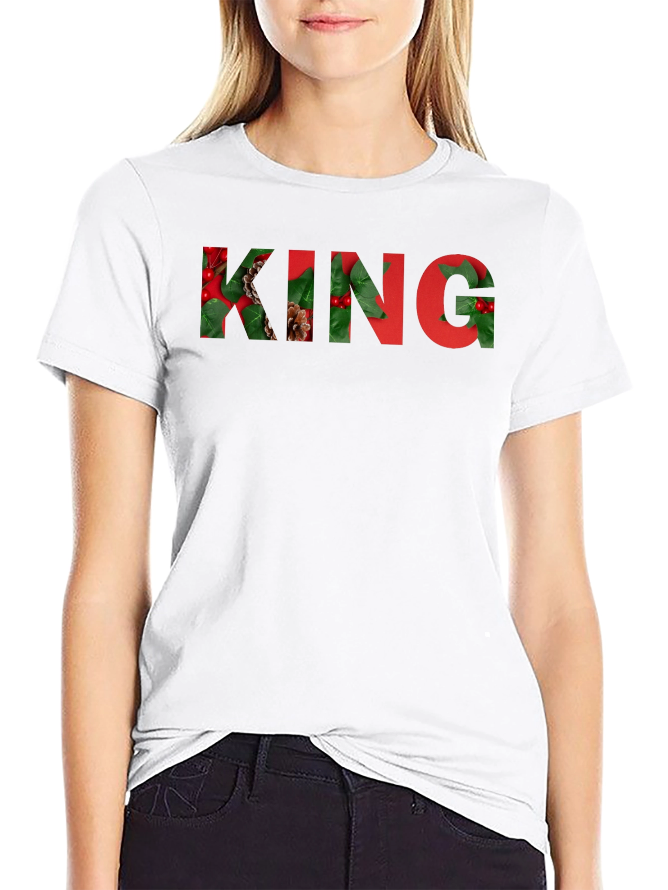 Black King Holiday T-Shirt - Festive Design view 9
