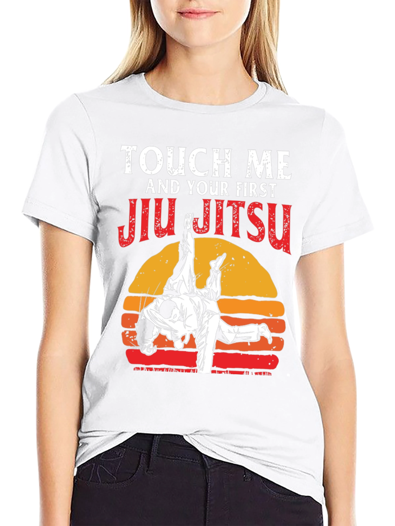 Black Touch Me Jiu Jitsu Graphic Tee view 9