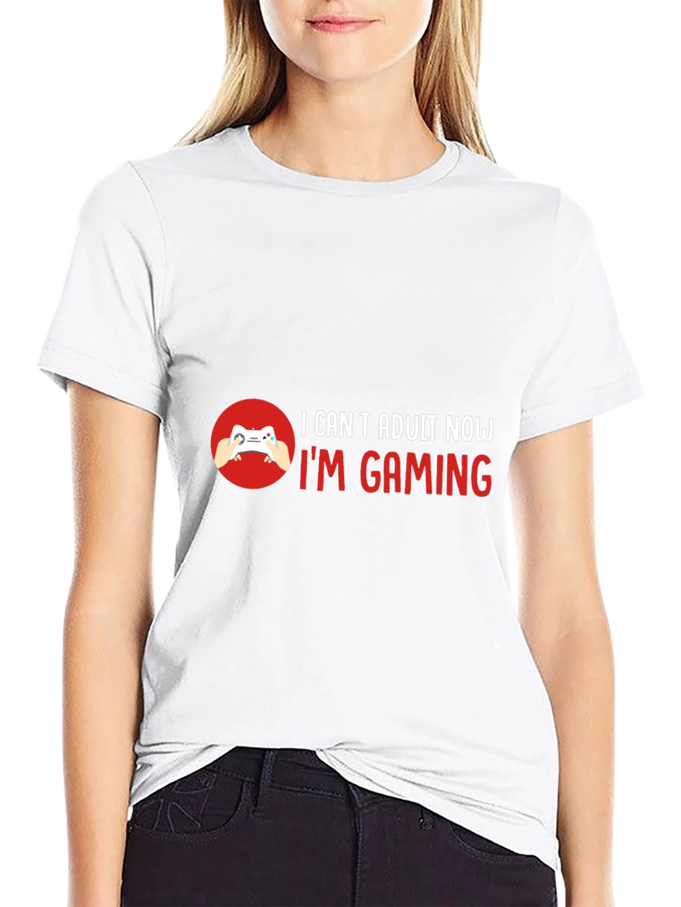 I Can't Adult Now I'm Gaming Black T-Shirt - 9