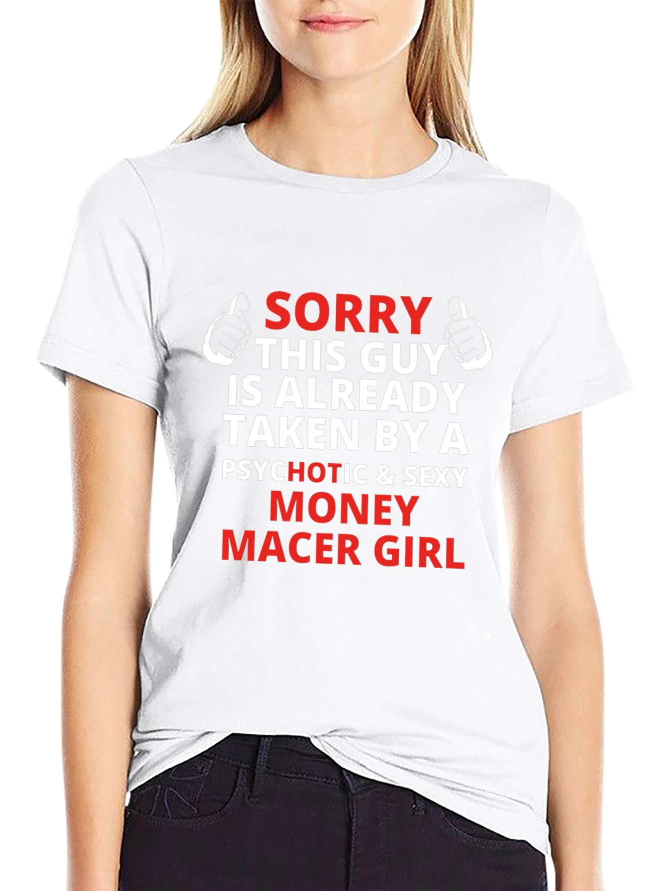 Black Funny "Taken by a Money Maker Girl" Graphic Tee view 9