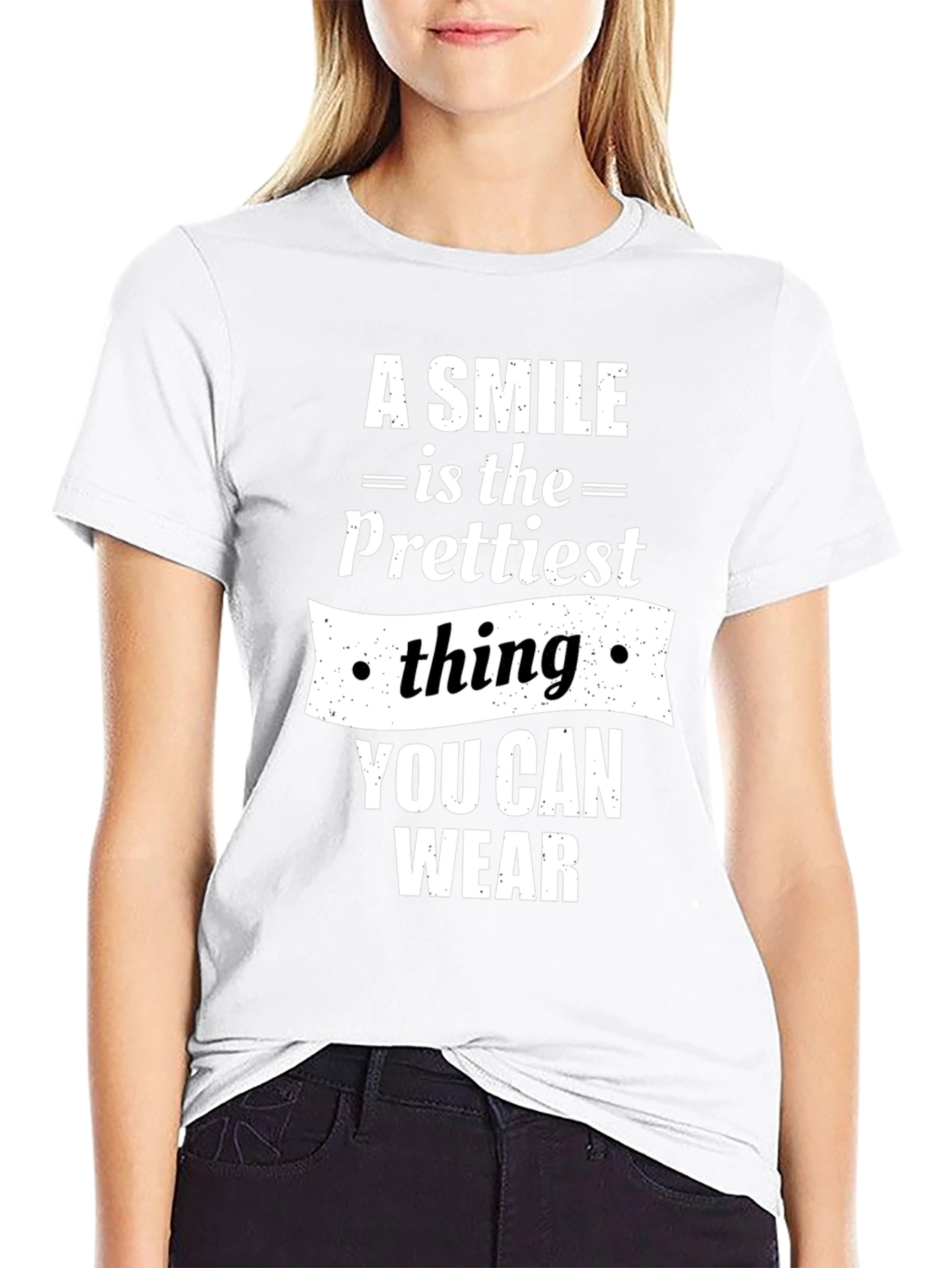 Black Smile Prettiest Thing T-Shirt - Black Graphic Tee view 9