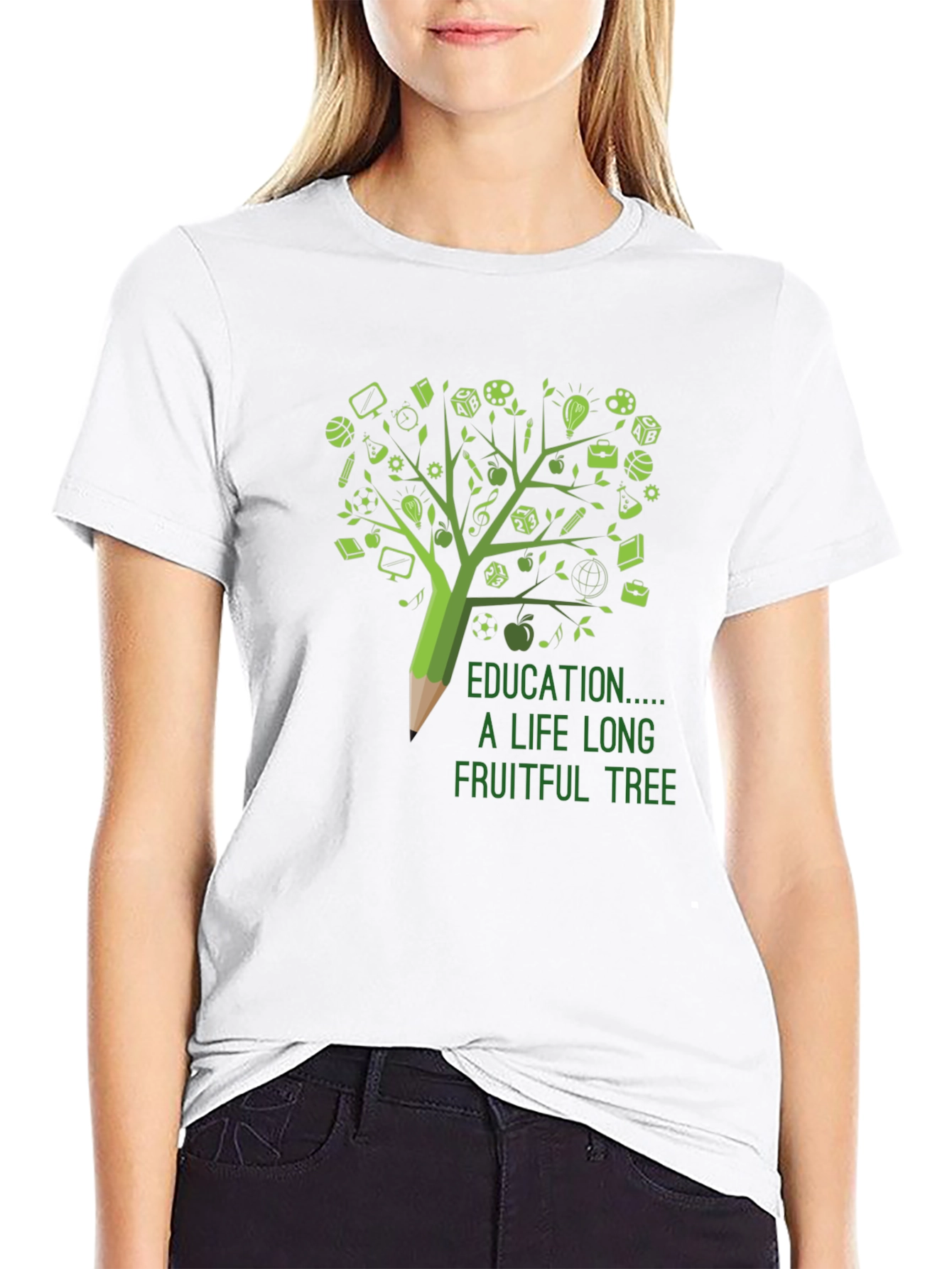 Black Education is a Lifelong Fruitful Tree T-Shirt view 9