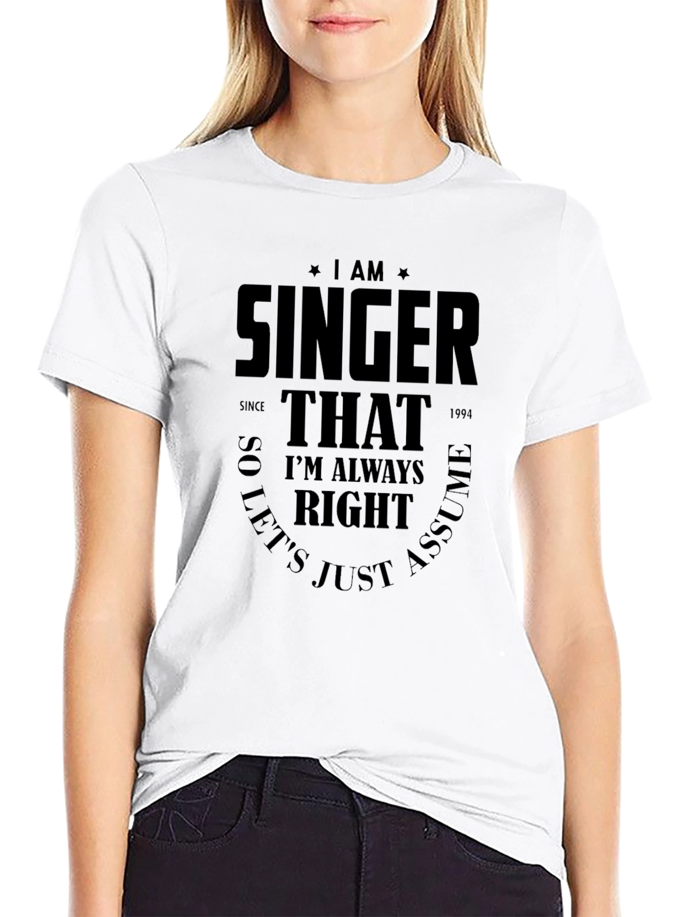 Black Singer Always Right Graphic Tee - Black T-Shirt view 9
