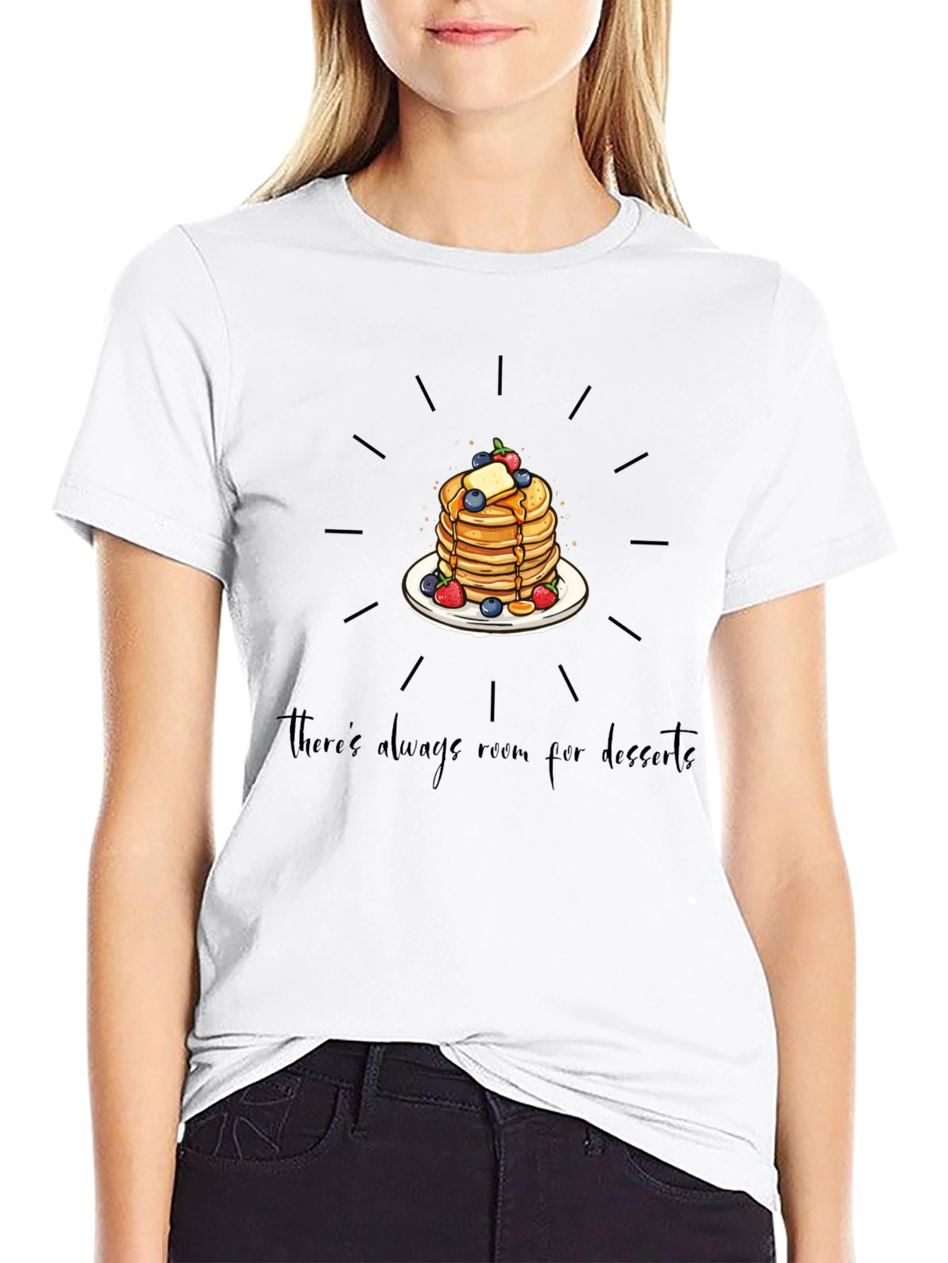 Pancakes T-Shirt - Always Room for Dessert - 9