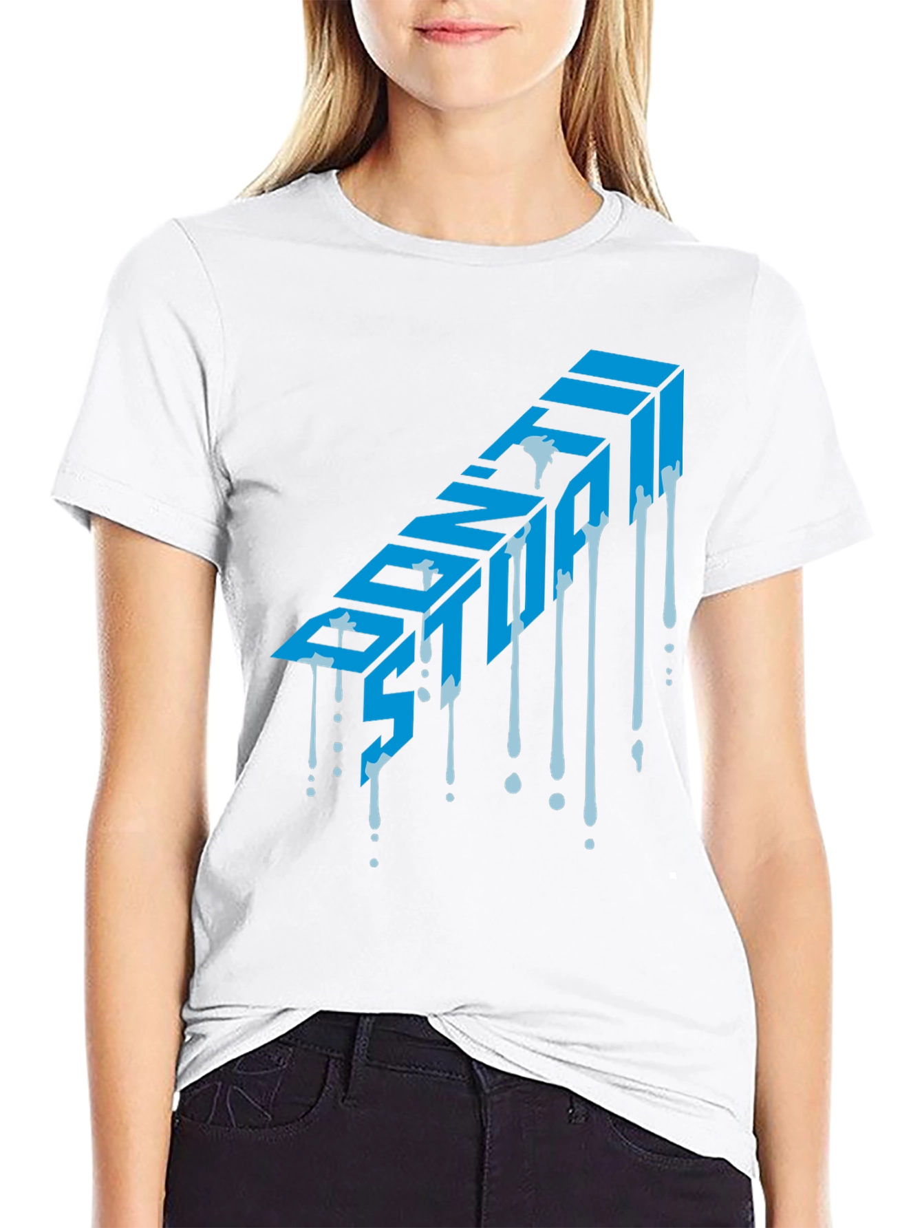 Black Don't Stop Graphic T-Shirt - Men's Black Tee view 9