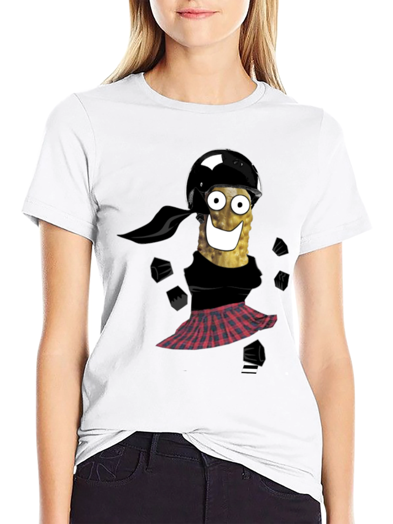 Black Funny Pickle Biker T-Shirt view 9