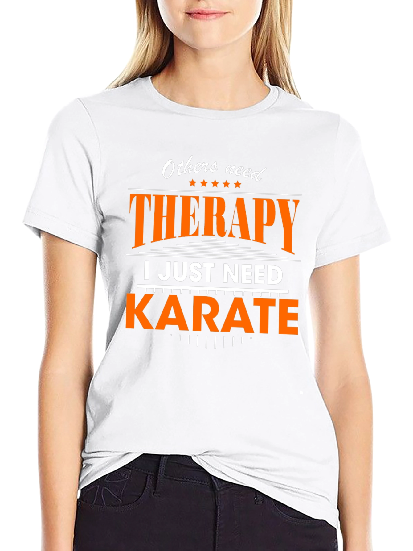 Black Therapy? I Just Need Karate - Graphic T-Shirt view 9